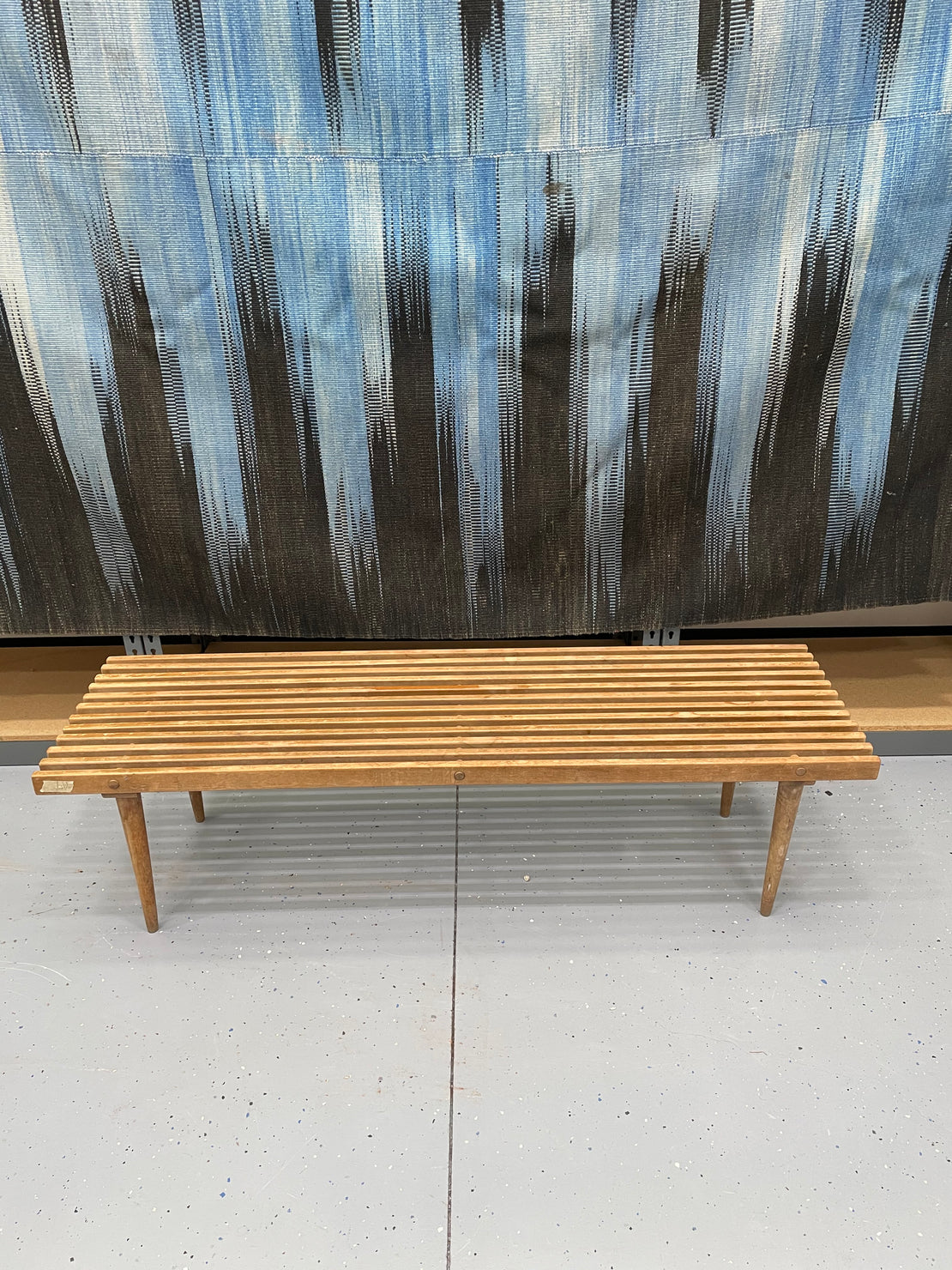 Warehouse Sale A7 - MCM Wooden Slat Bench