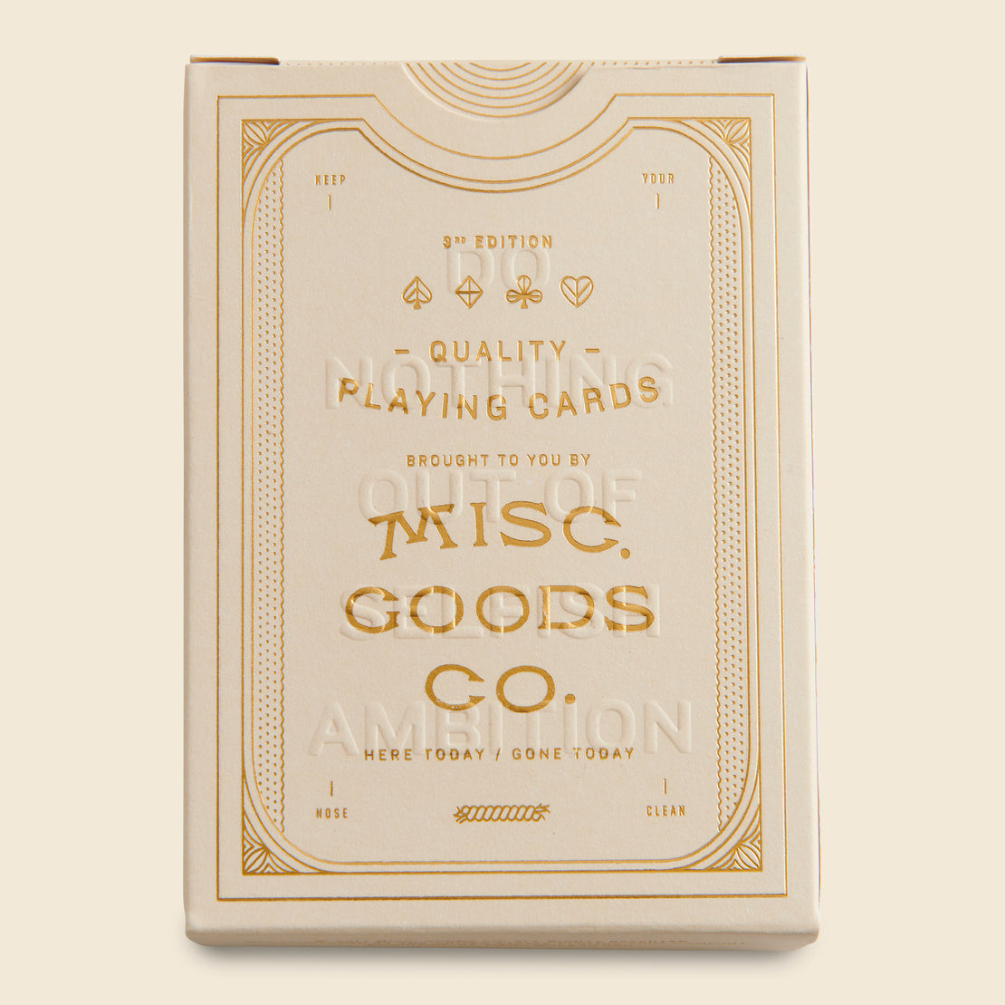 Misc Goods Co. Ivory Playing Cards
