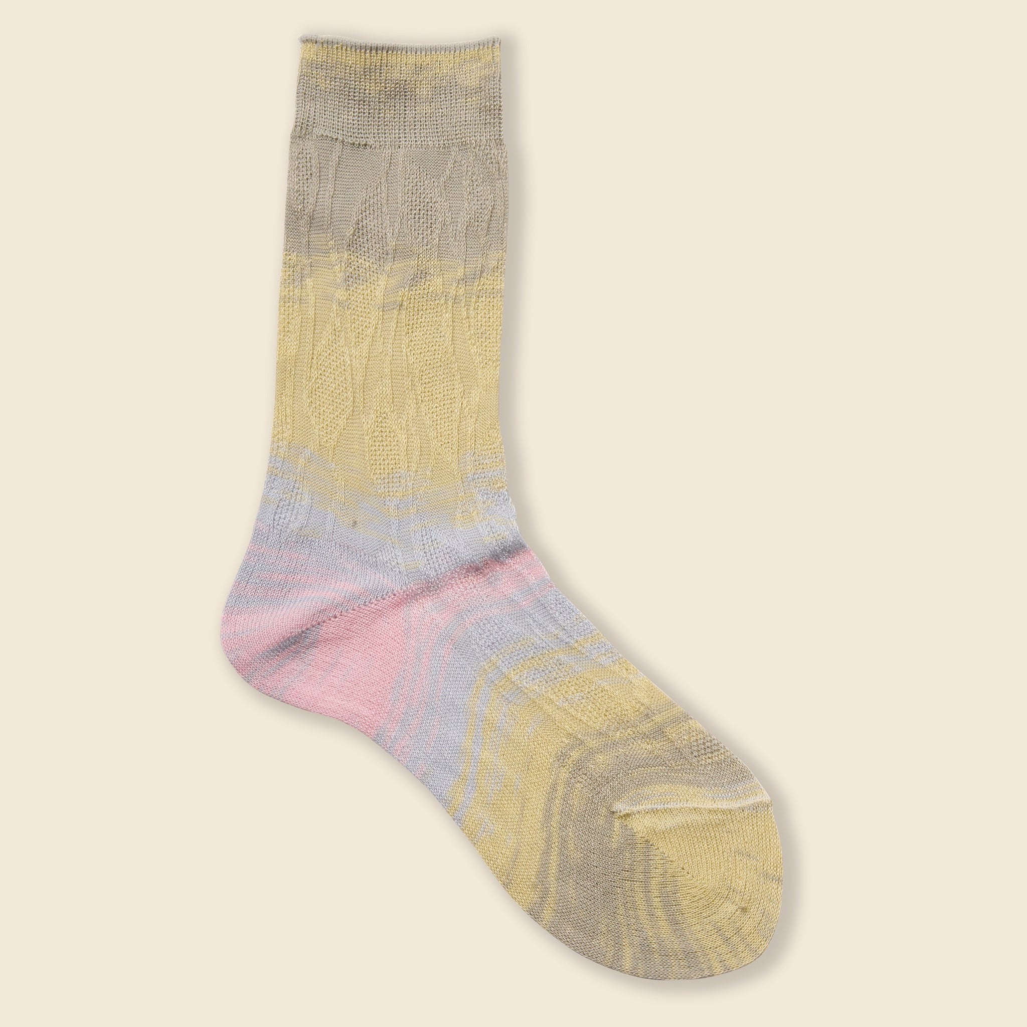 
                          Leaf Kasuri Socks - Cloudy Spring - Atelier Delphine - STAG Provisions - W - Accessories - Socks
                        