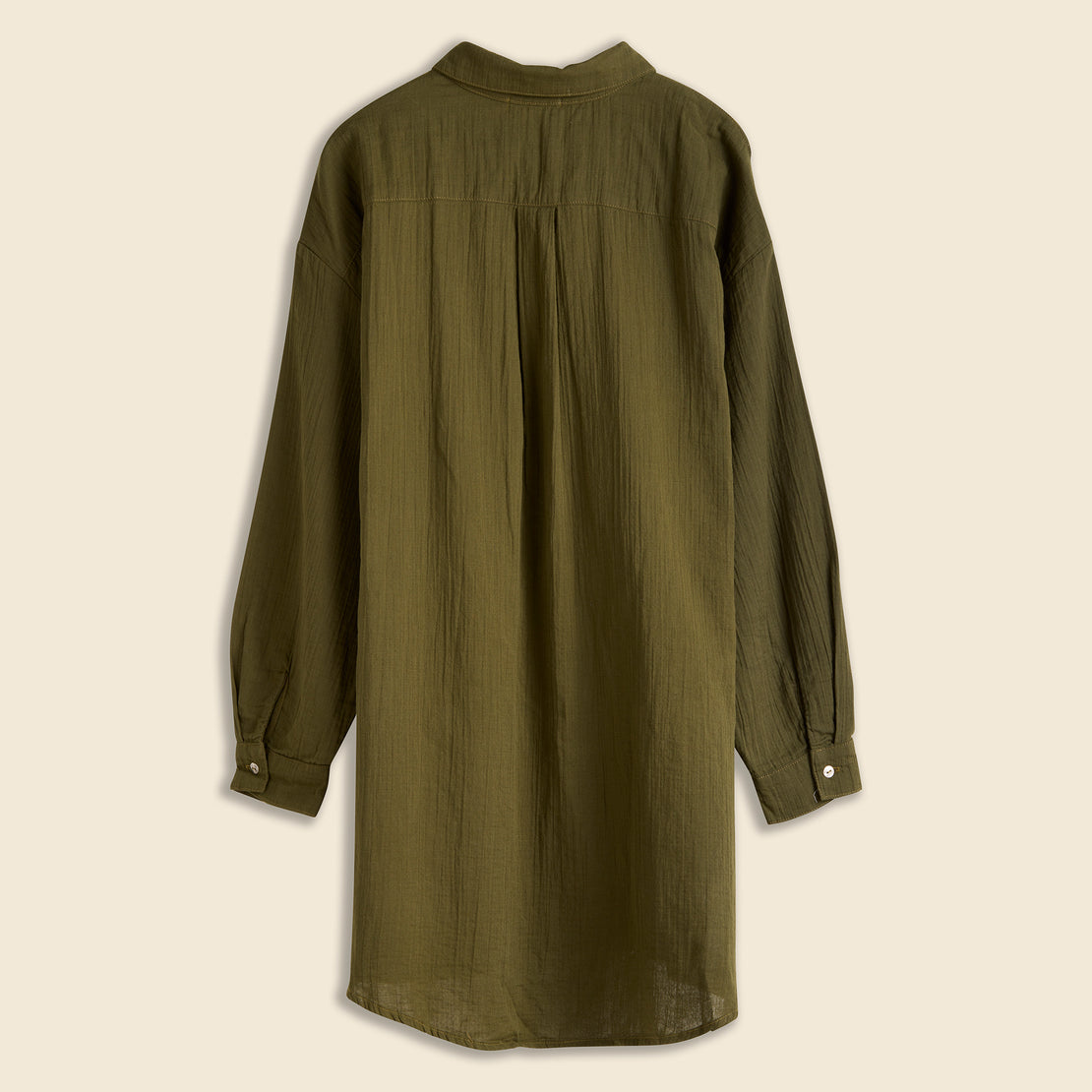 Oversized Overlay Gauze Shirt - Hunter Green - Atelier Delphine - STAG Provisions - W - Tops - L/S Woven