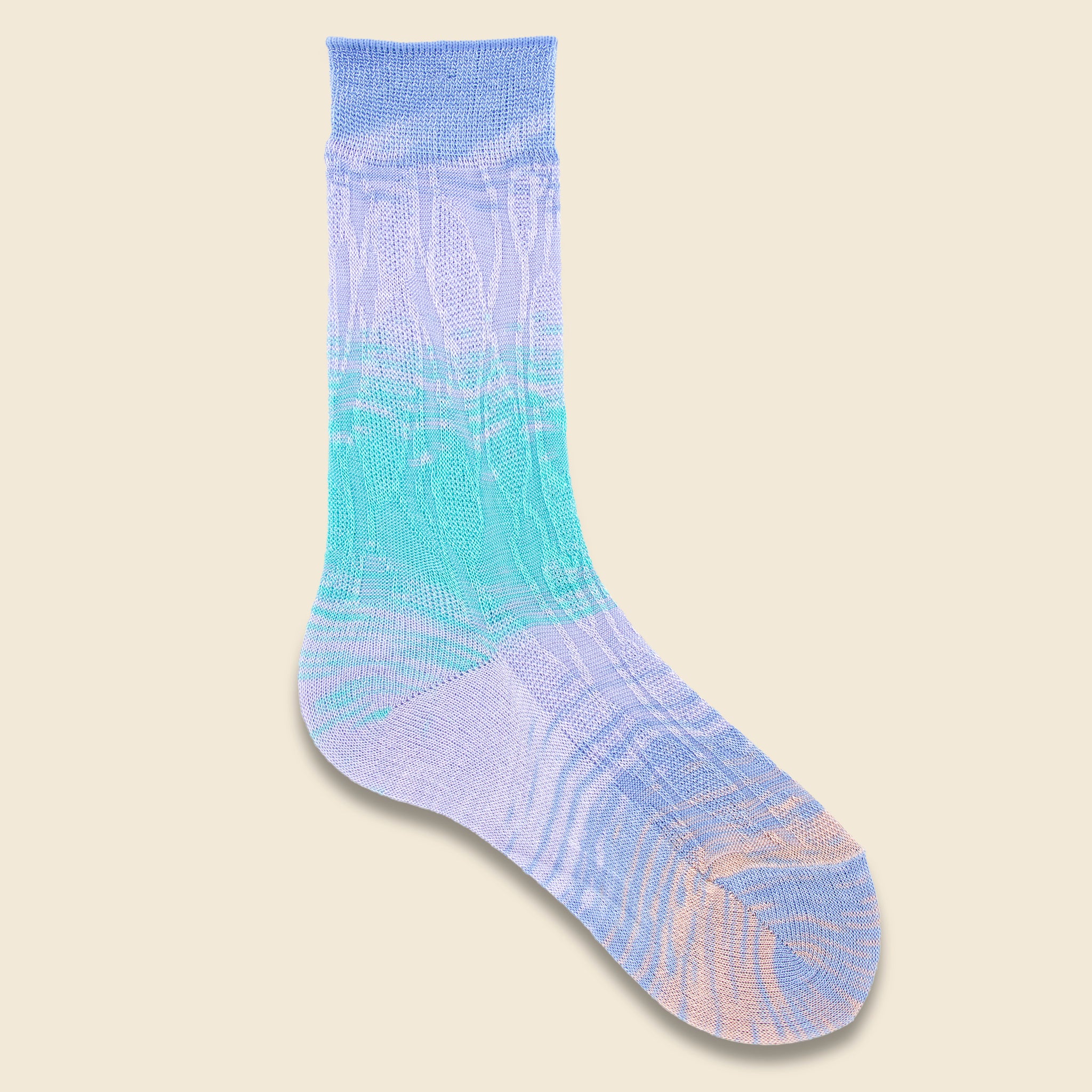 
                          Leaf Kasuri Socks - Serenity - Atelier Delphine - STAG Provisions - W - Accessories - Socks
                        