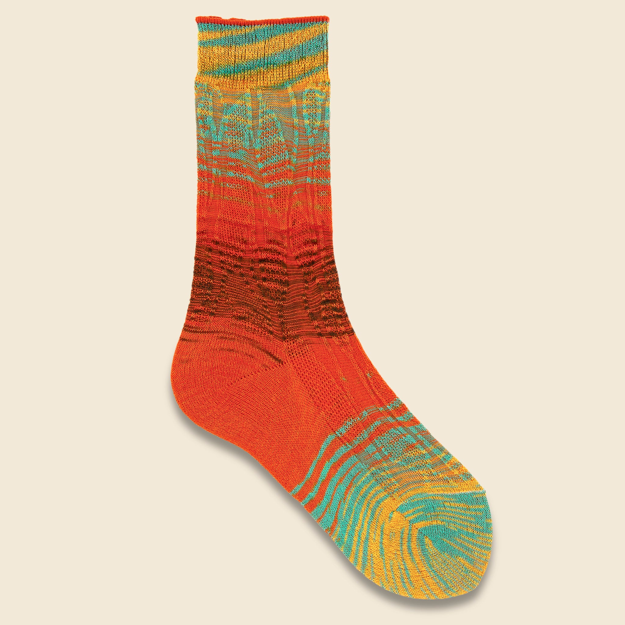 
                          Leaf Kasuri Socks - Hot Day Sunset - Atelier Delphine - STAG Provisions - W - Accessories - Socks
                        