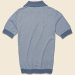 Blakey Knit Polo - Blue - Far Afield - STAG Provisions - Tops - S/S Knit