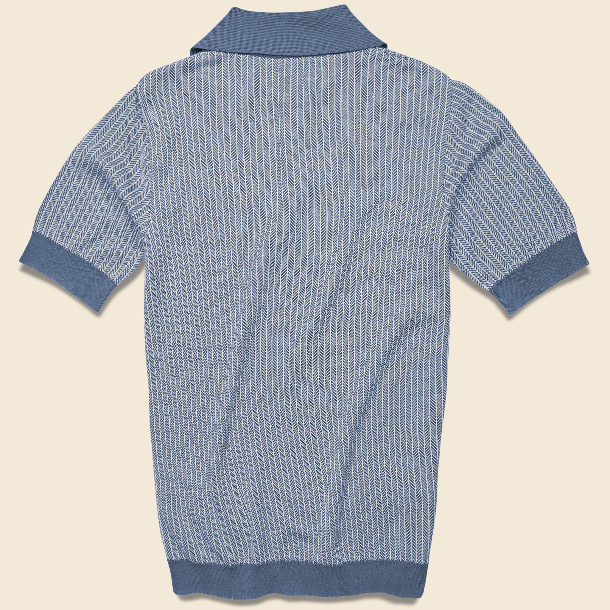 Blakey Knit Polo - Blue - Far Afield - STAG Provisions - Tops - S/S Knit