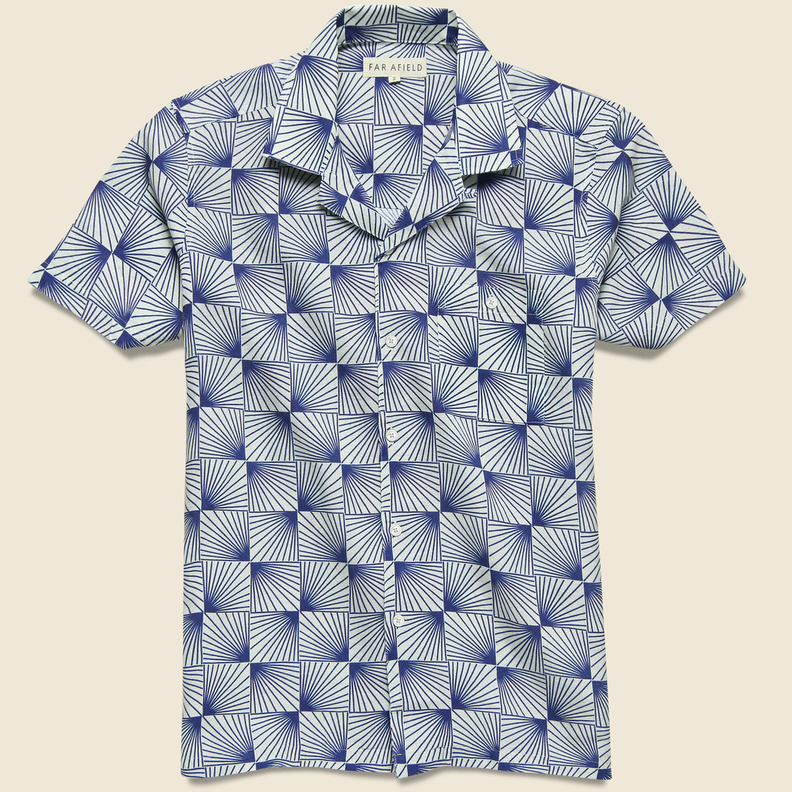 Far Afield Selleck Shirt - Monaco Blue Sun Rays
