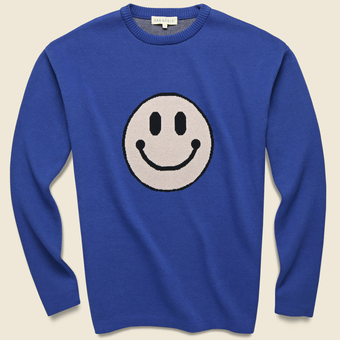 Far Afield Acid Smile Knit Sweater - Blue
