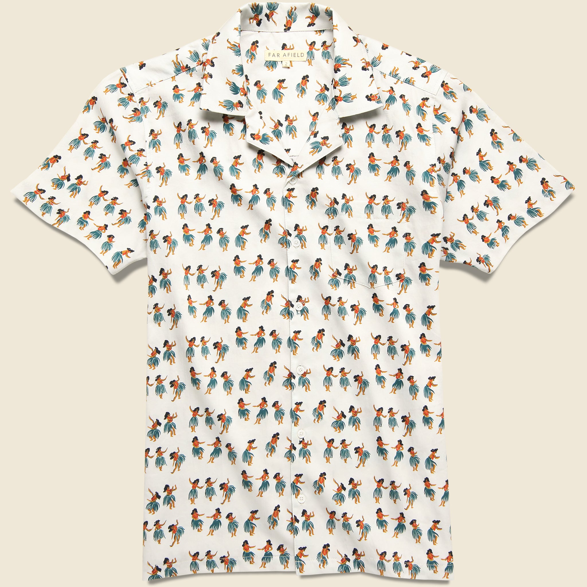 Hula Dance Stachio Shirt - White - Far Afield - STAG Provisions - Tops - S/S Woven - Other Pattern
