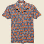 Selleck Shirt - Blue Patch Floral - Far Afield - STAG Provisions - Tops - S/S Woven - Other Pattern