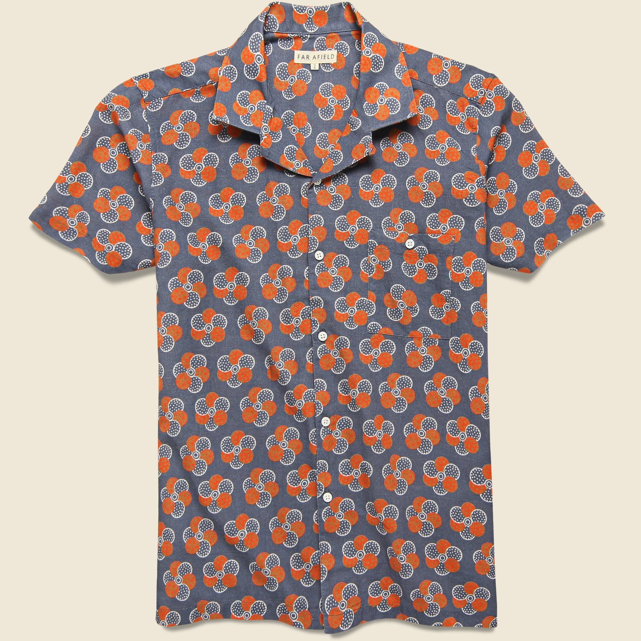 Selleck Shirt - Blue Patch Floral - Far Afield - STAG Provisions - Tops - S/S Woven - Other Pattern