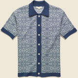 Zig Zag Cardigan - Tribal Navy - Far Afield - STAG Provisions - Tops - S/S Knit
