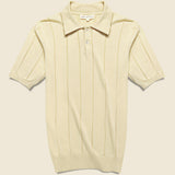Knit Jacobs Polo - Seed Pearl - Far Afield - STAG Provisions - Tops - S/S Knit