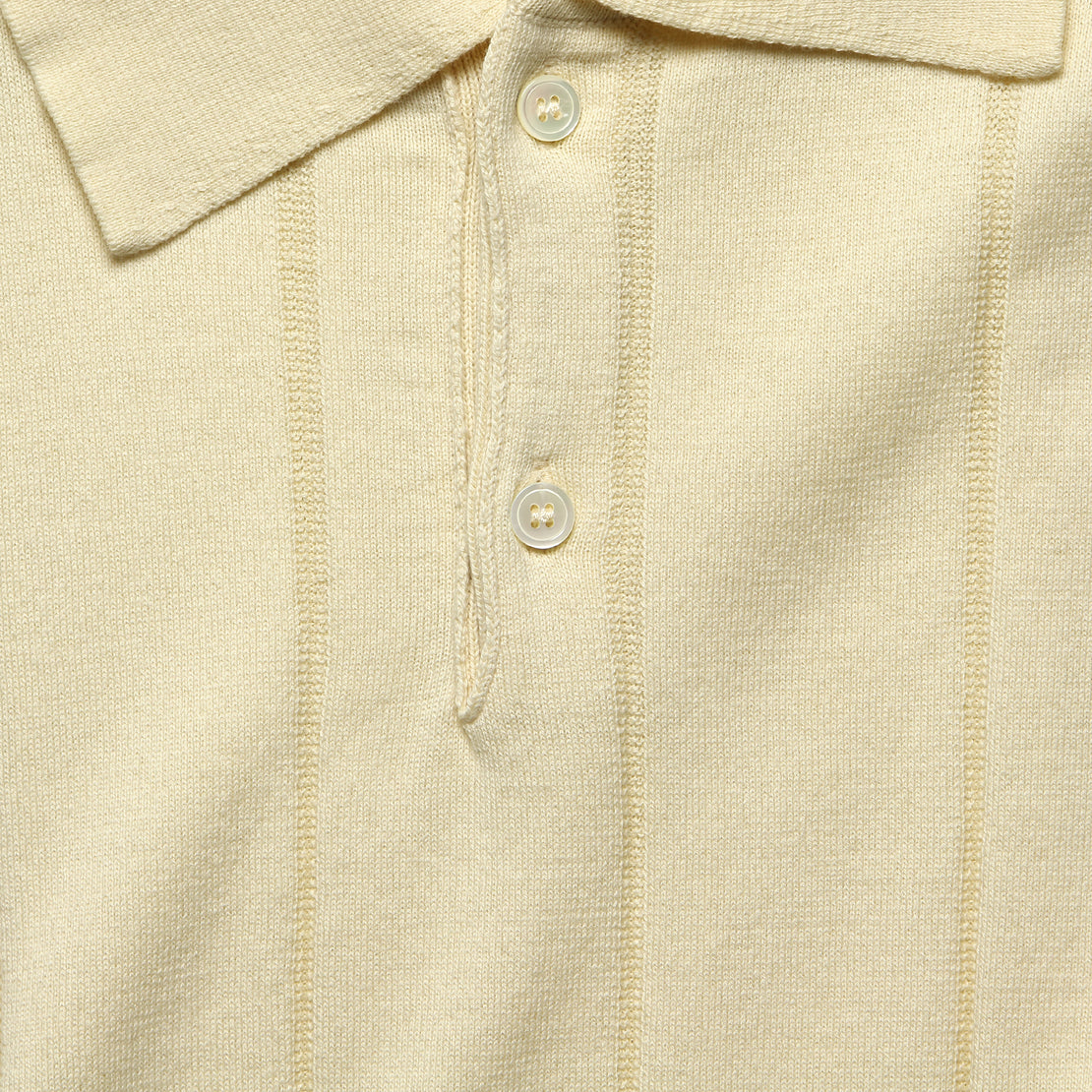 Knit Jacobs Polo - Seed Pearl - Far Afield - STAG Provisions - Tops - S/S Knit