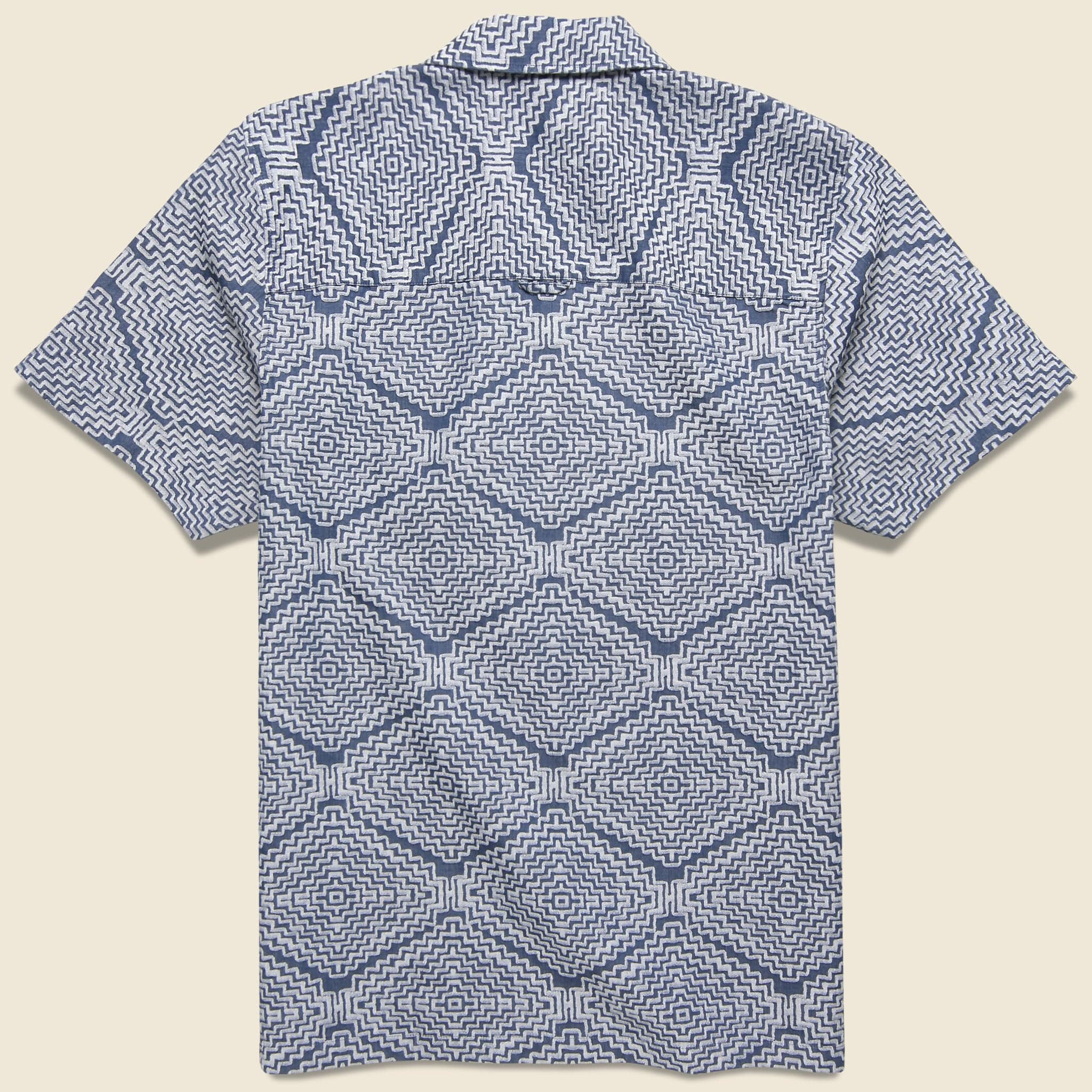 Stachio Shirt - Tribal Navy - Far Afield - STAG Provisions - Tops - S/S Woven - Other Pattern