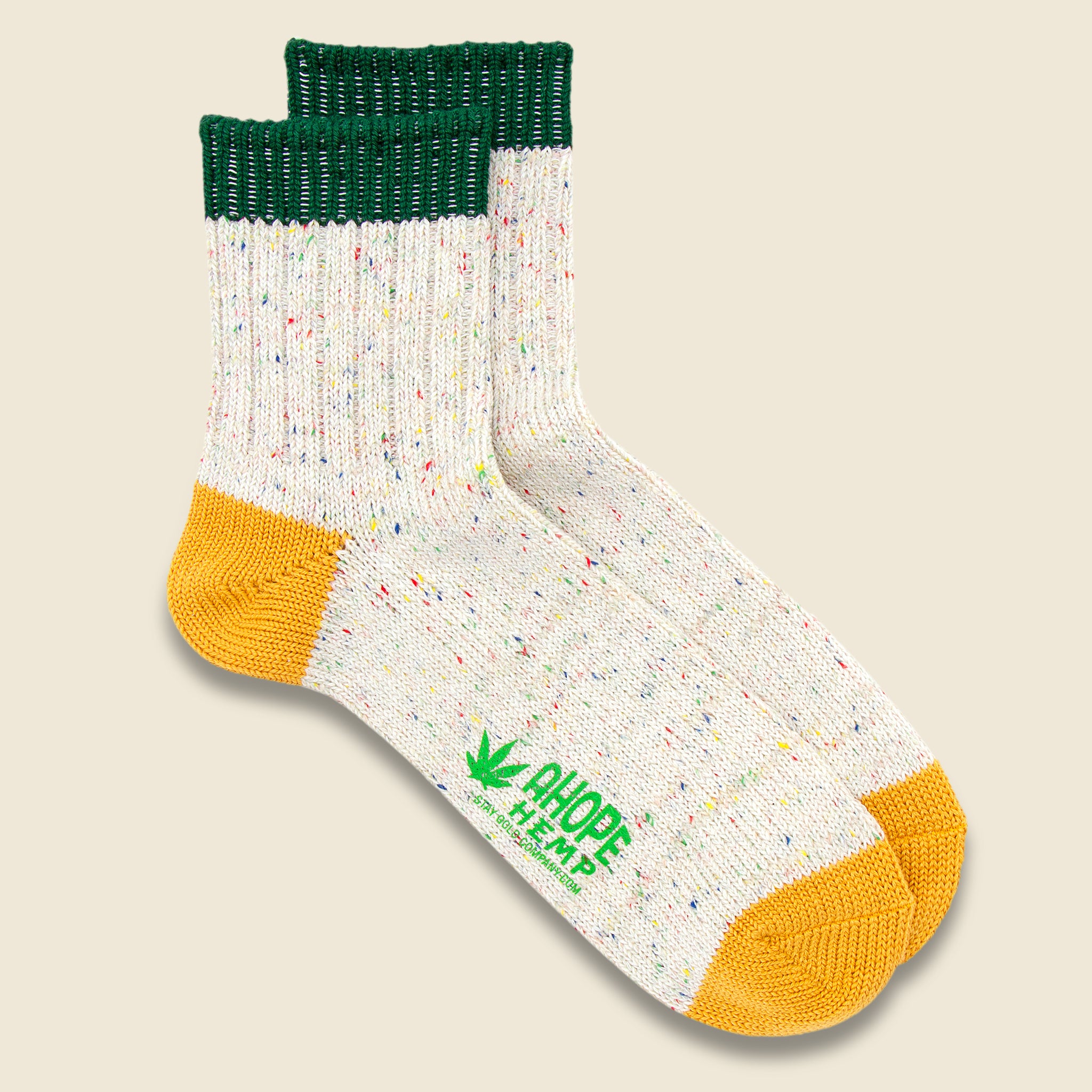 Colorblock Quarter Sock - Olive - A Hope Hemp - STAG Provisions - Accessories - Socks