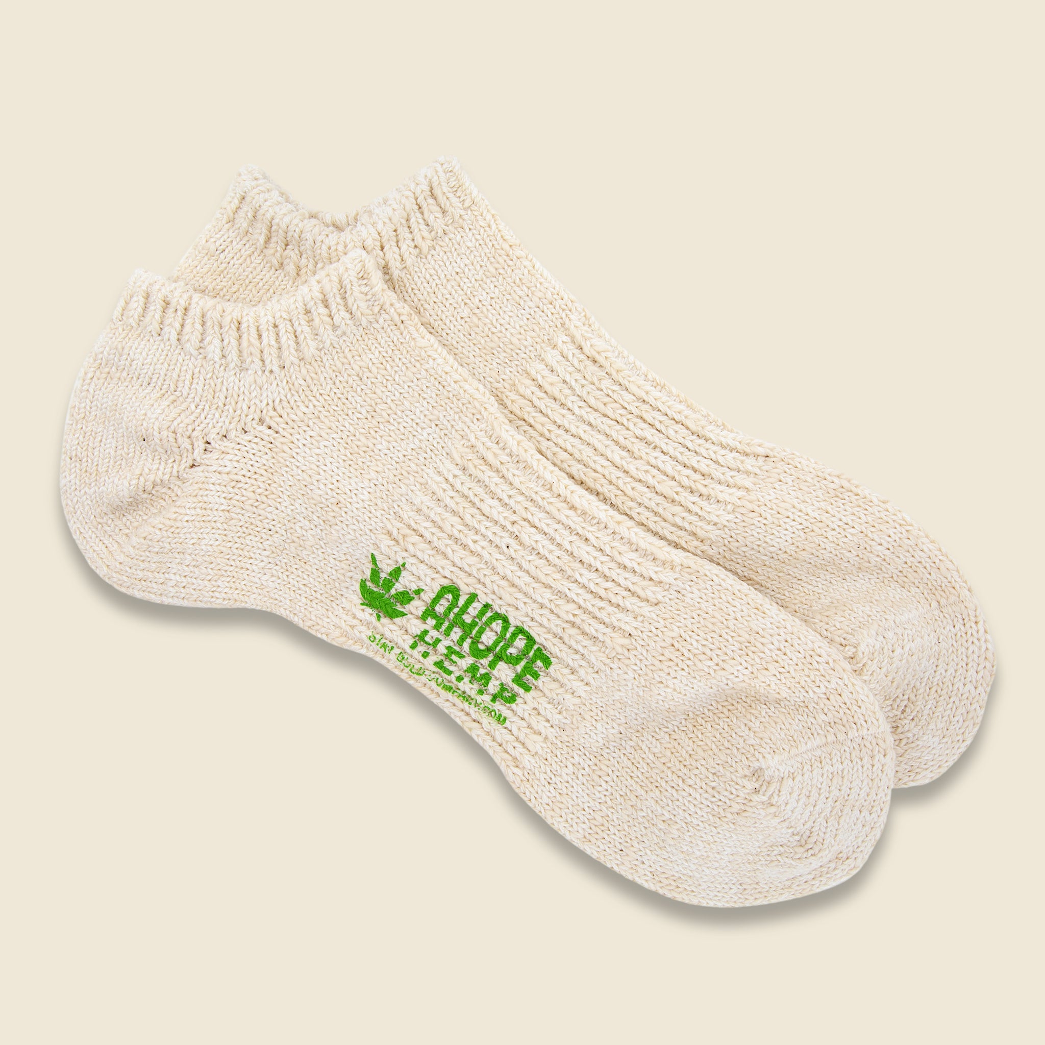 No Show Marled Rag Sock - Natural - A Hope Hemp - STAG Provisions - Accessories - Socks
