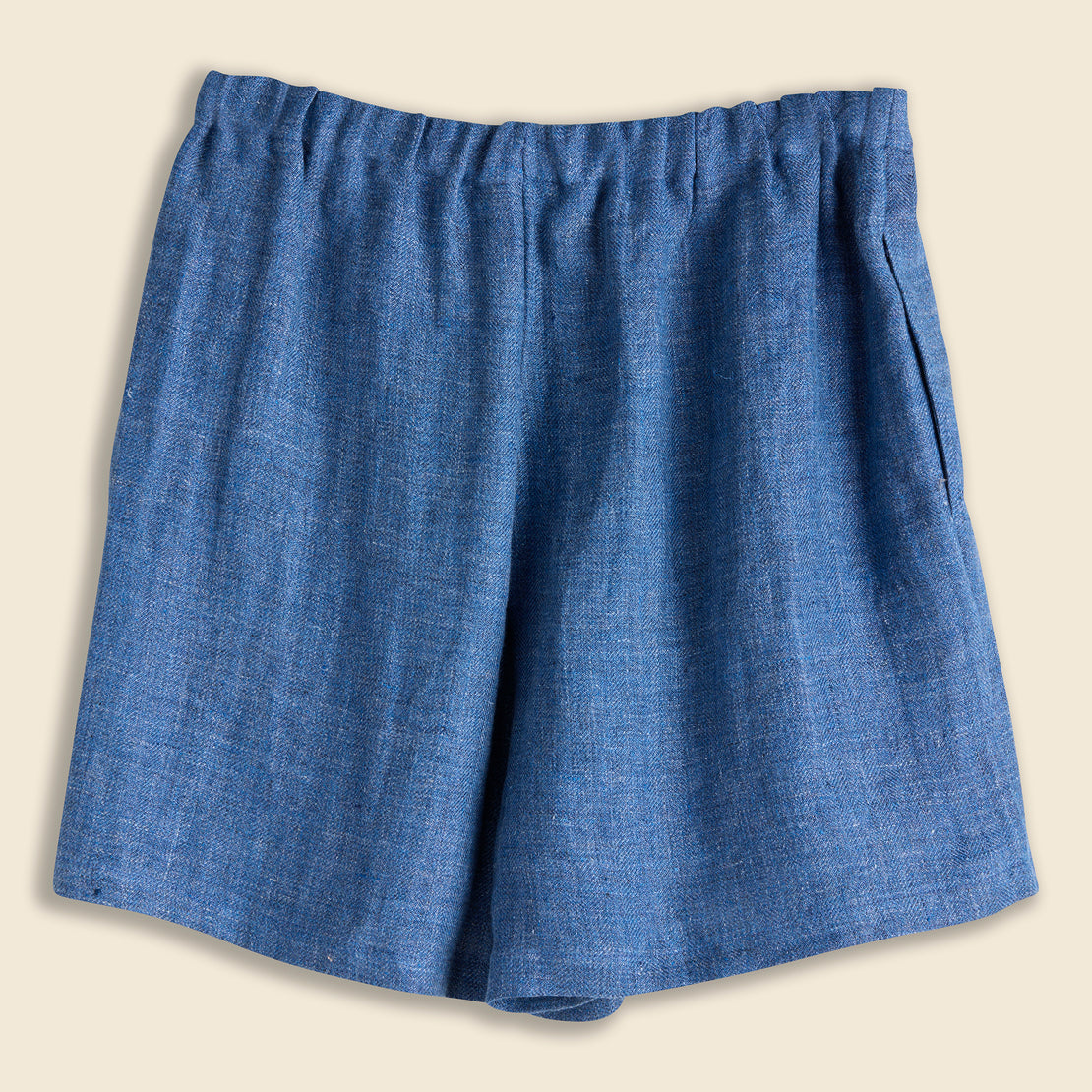 Pleated Short - Denim Blue - Amente - STAG Provisions - W - Shorts - Solid