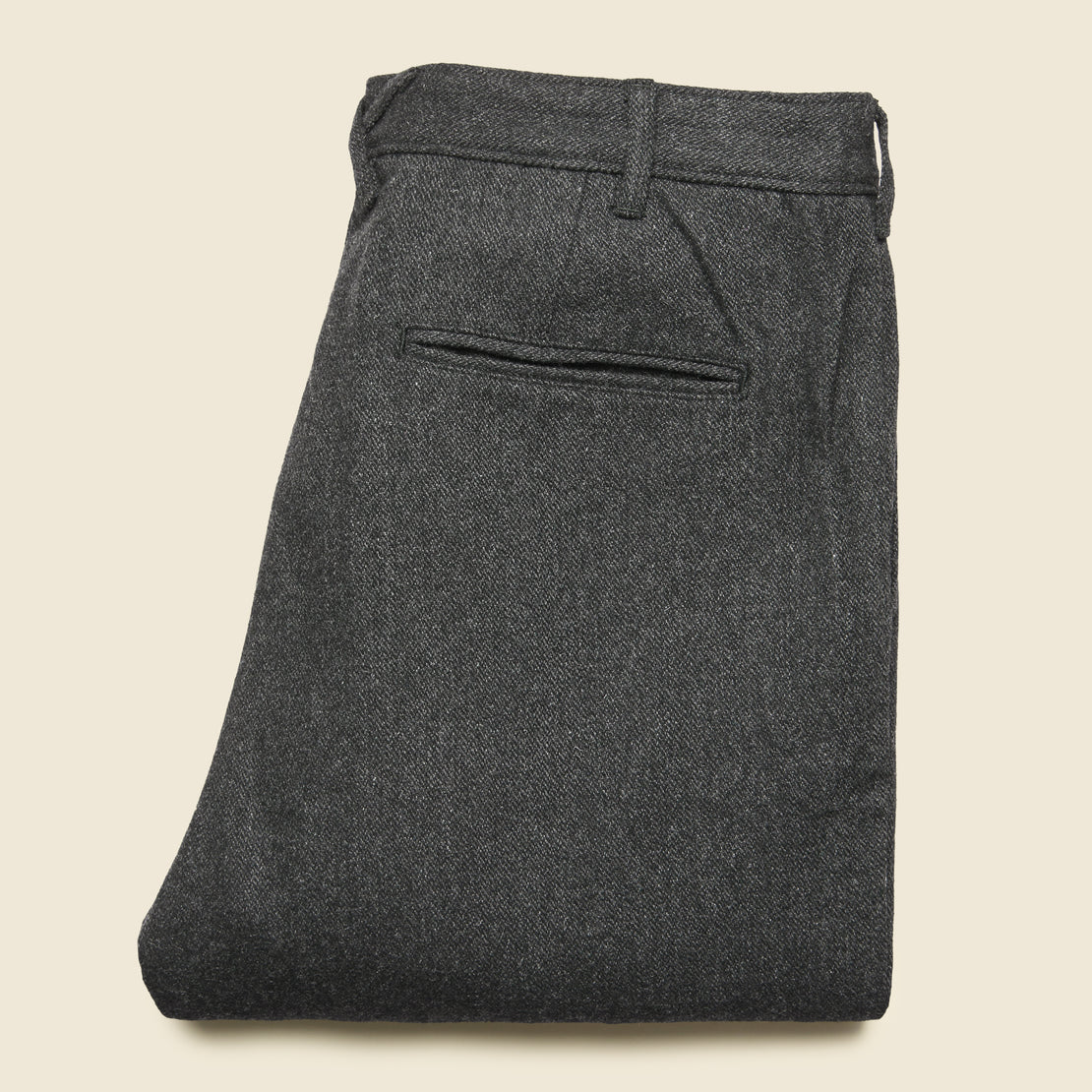 Herringbone Pleated Pant - Charcoal - Alex Mill - STAG Provisions - Suiting - Suit Pant