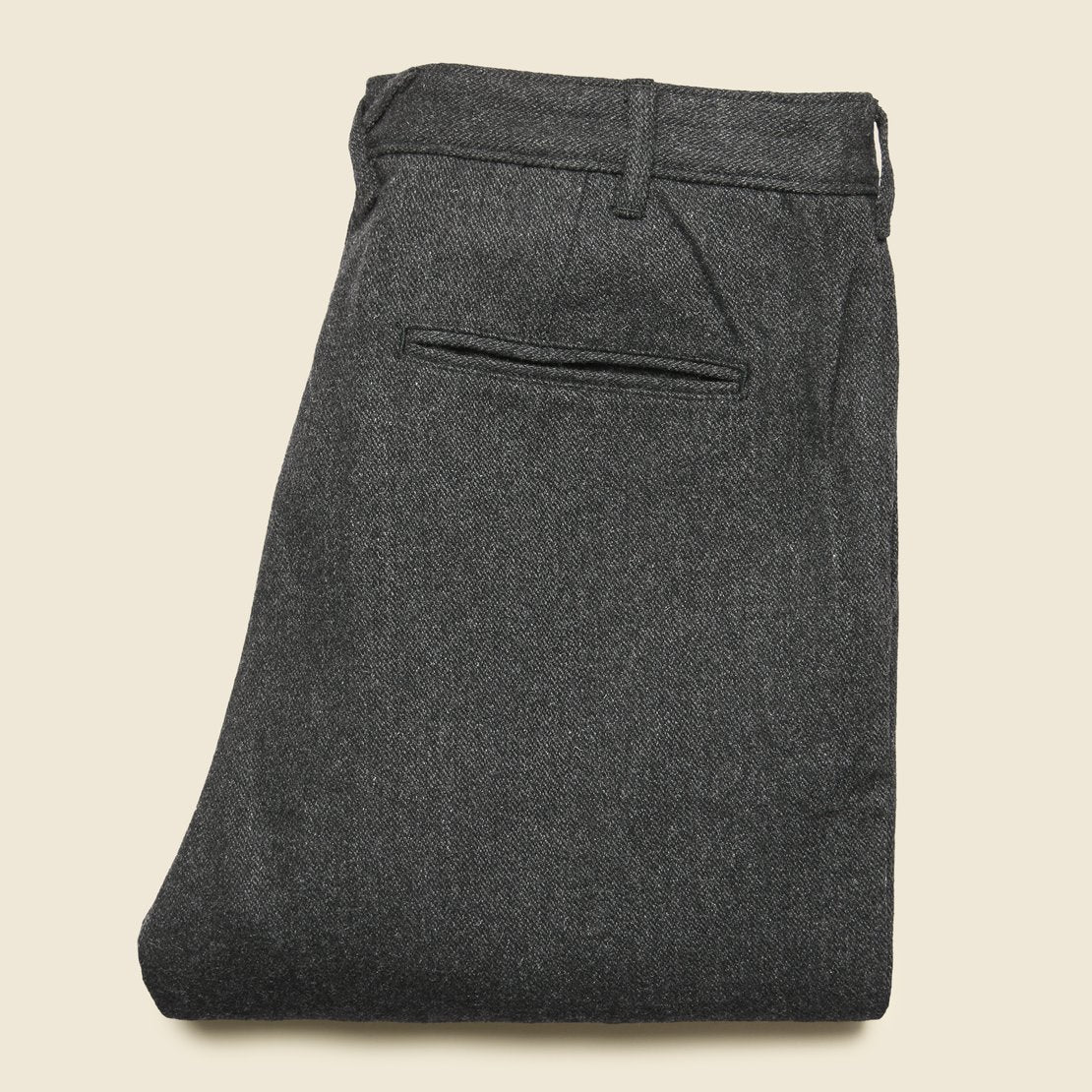 Herringbone Wool Pleated Pant - Charcoal - Alex Mill - STAG Provisions - Suiting - Suit Pant
