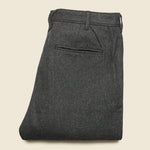 Herringbone Wool Pleated Pant - Charcoal - Alex Mill - STAG Provisions - Suiting - Suit Pant
