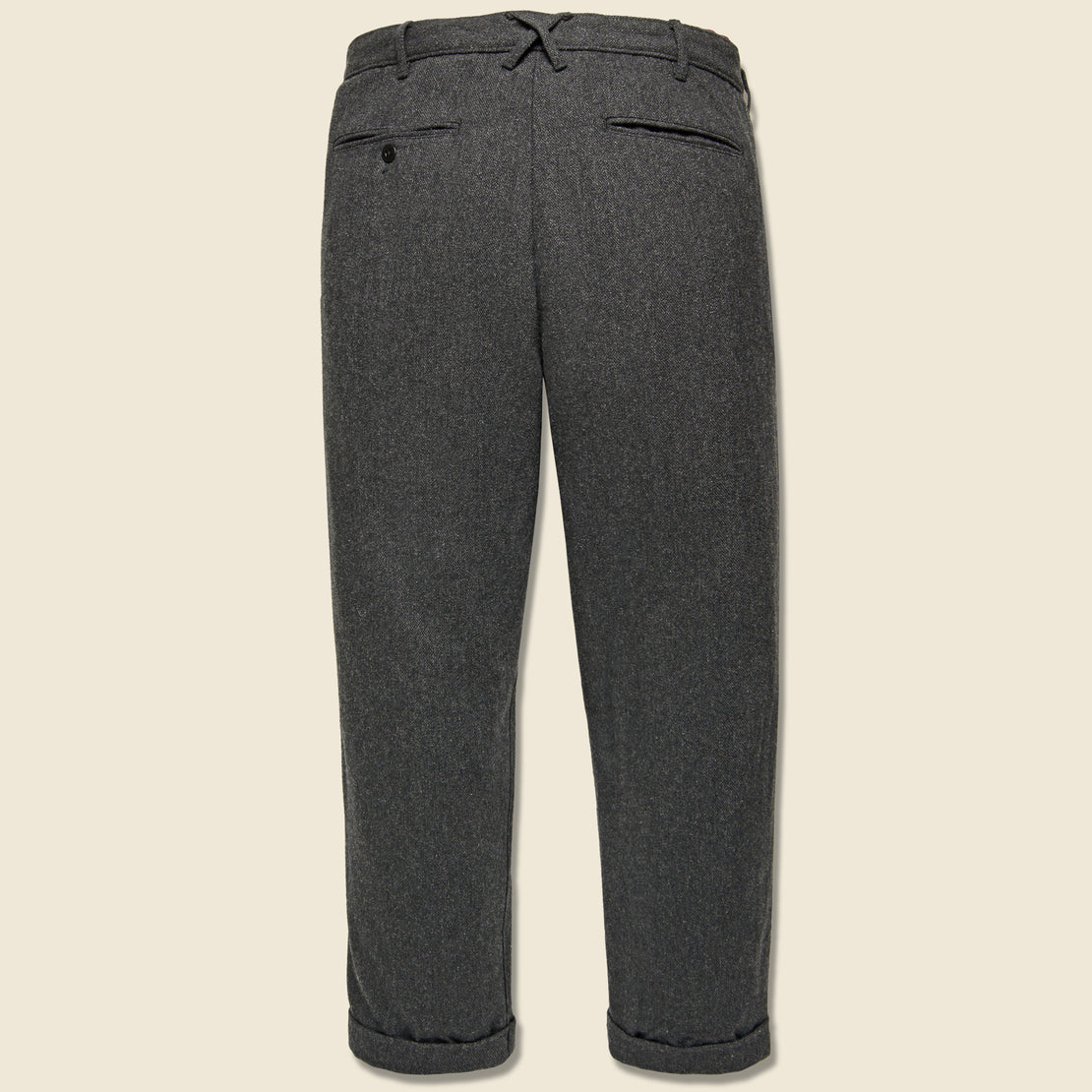 Herringbone Pleated Pant - Charcoal - Alex Mill - STAG Provisions - Suiting - Suit Pant