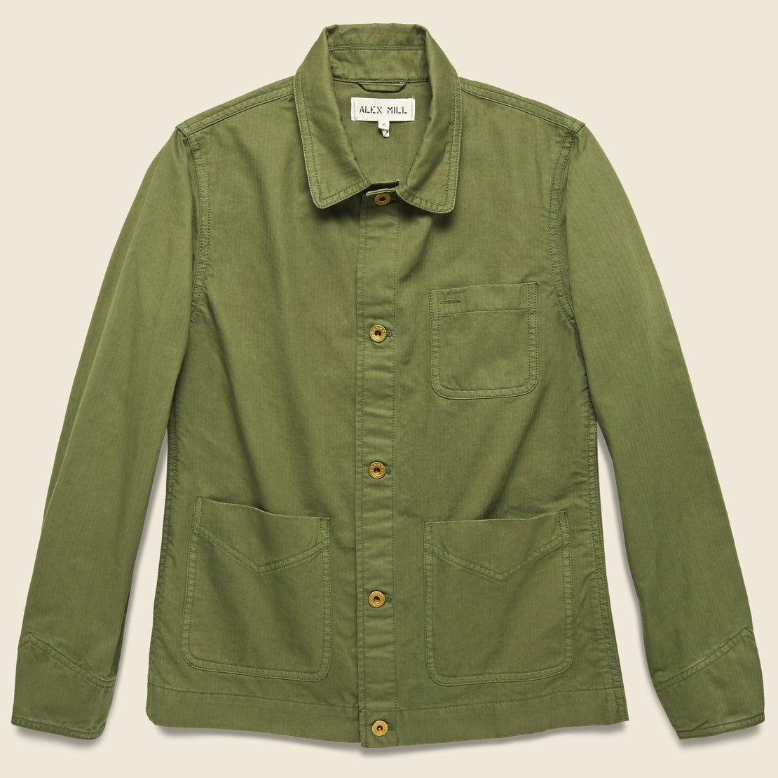 Alex Mill Garment Dyed Workers Jacket - Army Olive