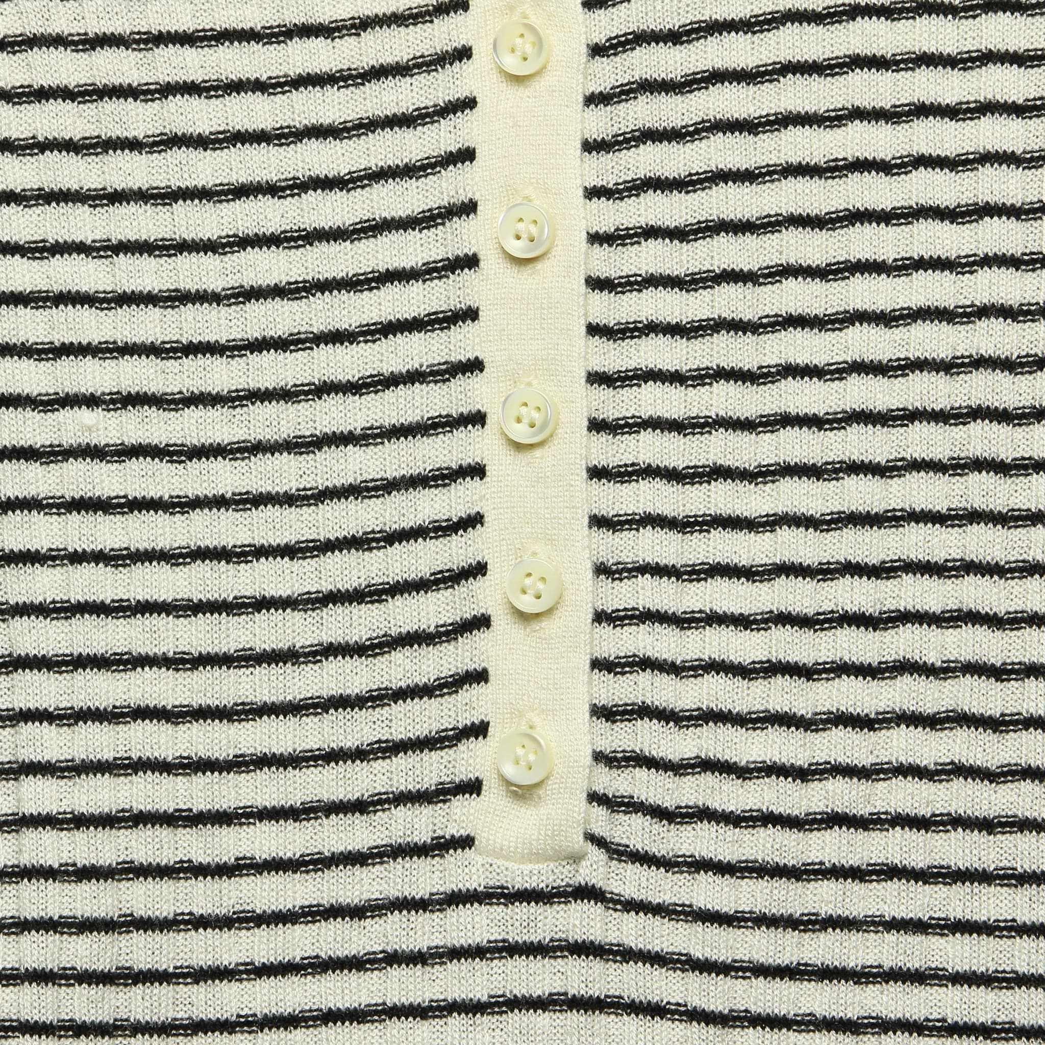 
                          Wool &amp; Silk Ribbed Henley - Ivory/Black - Alex Mill - STAG Provisions - W - Tops - L/S Knit
                        