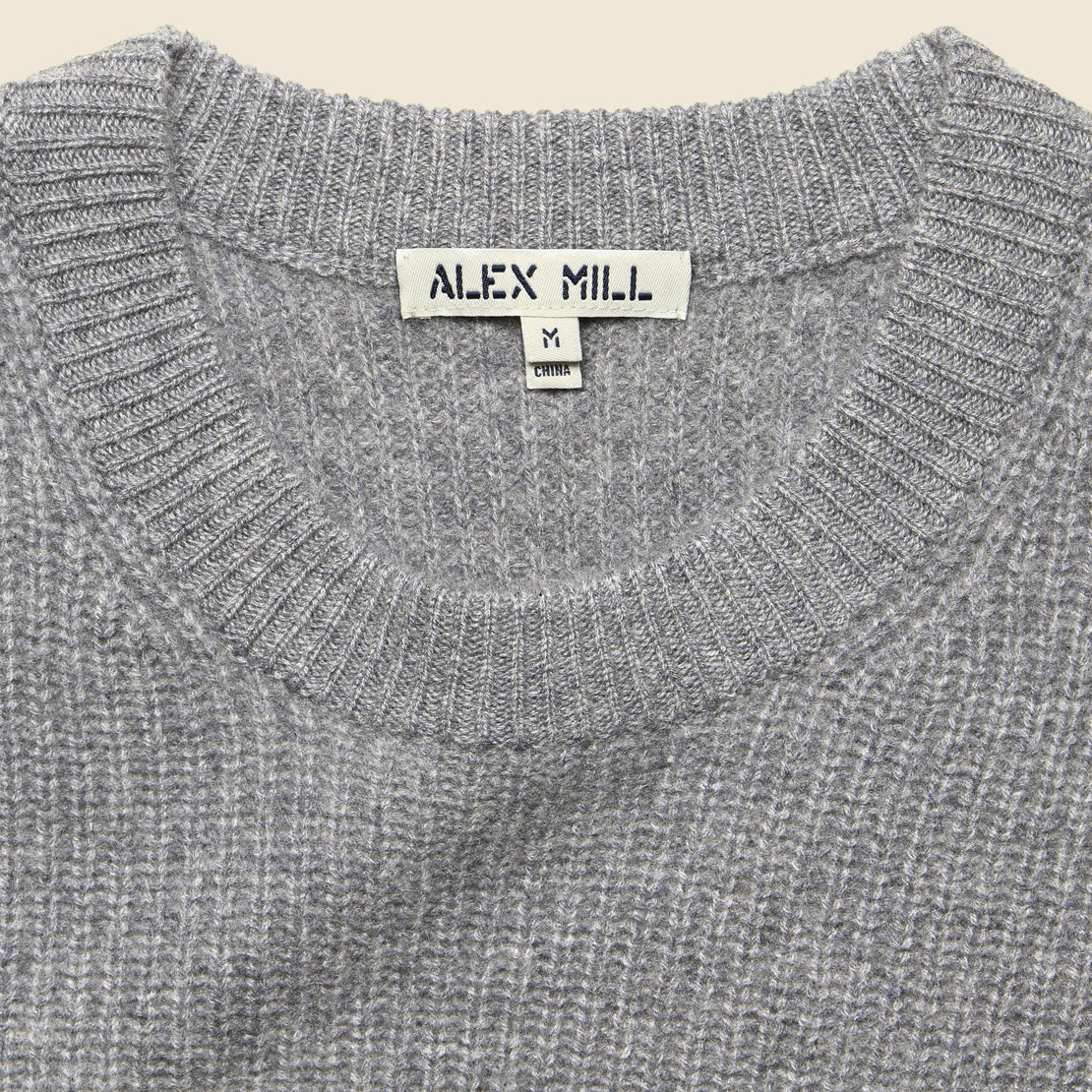 Cashmere Jordan Sweater - Heather Grey - Alex Mill - STAG Provisions - Tops - Sweater