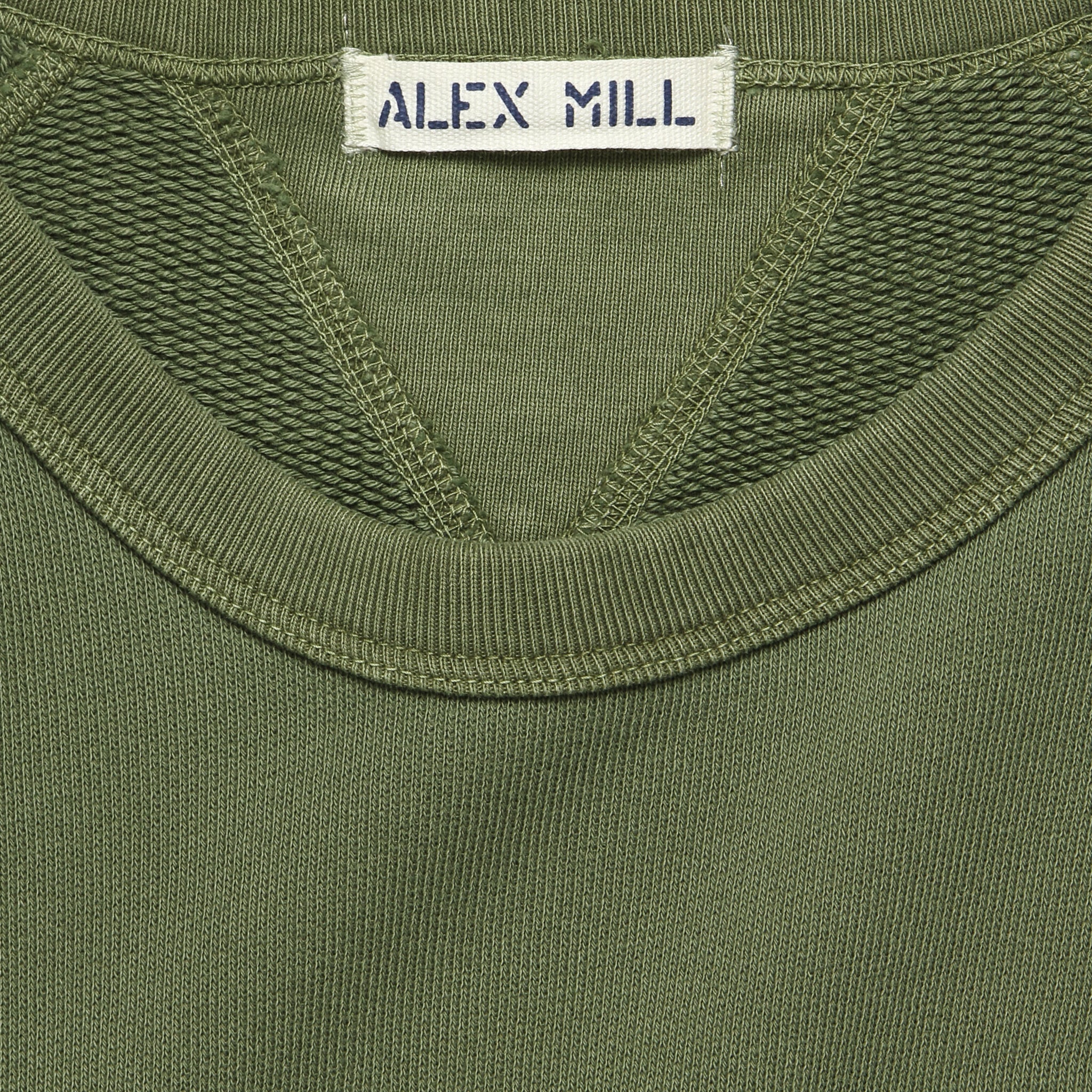 French Terry Sweatshirt - Faded Olive - Alex Mill - STAG Provisions - Tops - Fleece / Sweatshirt