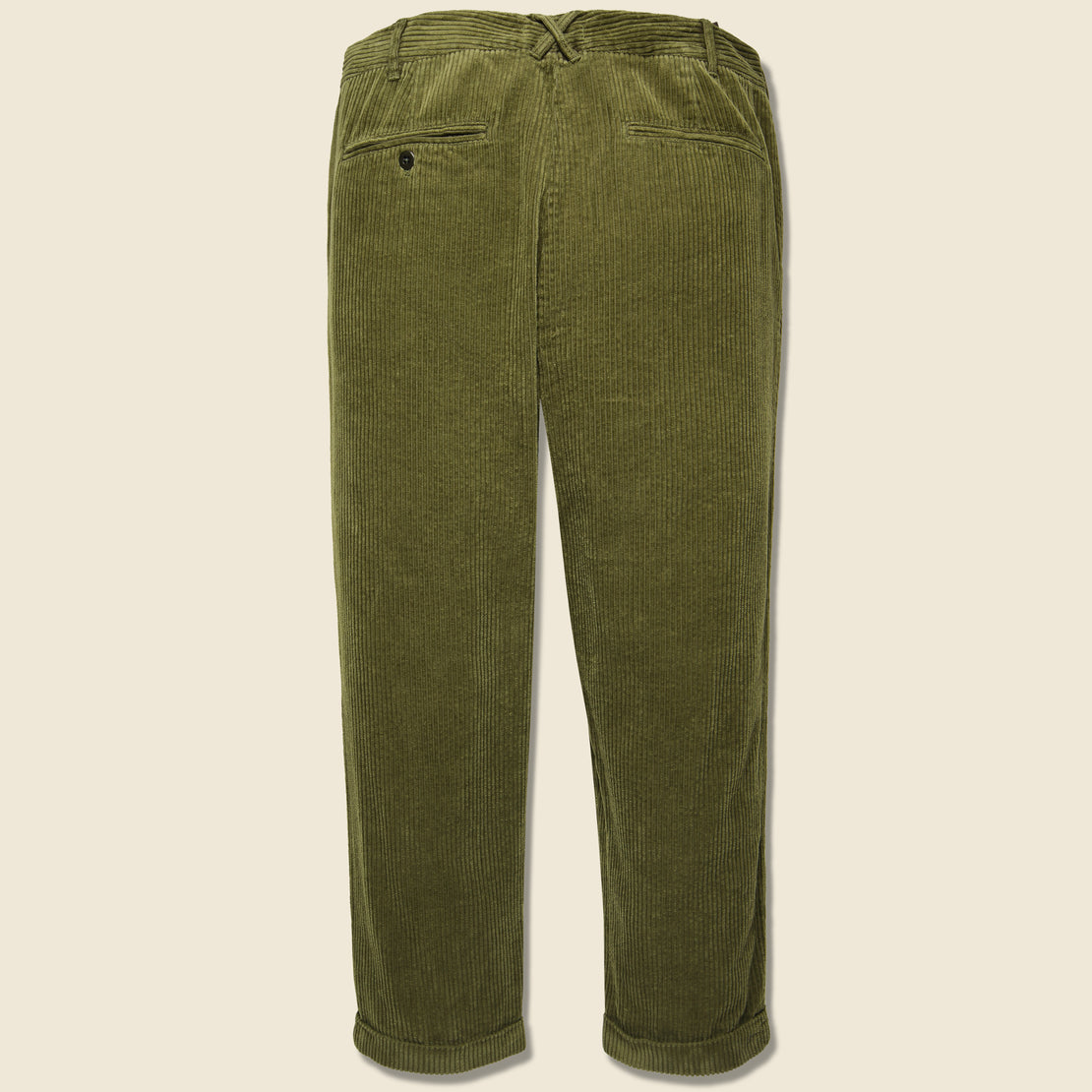 Rugged Corduroy Standard Pleated Pant - Olive - Alex Mill - STAG Provisions - Pants - Corduroy