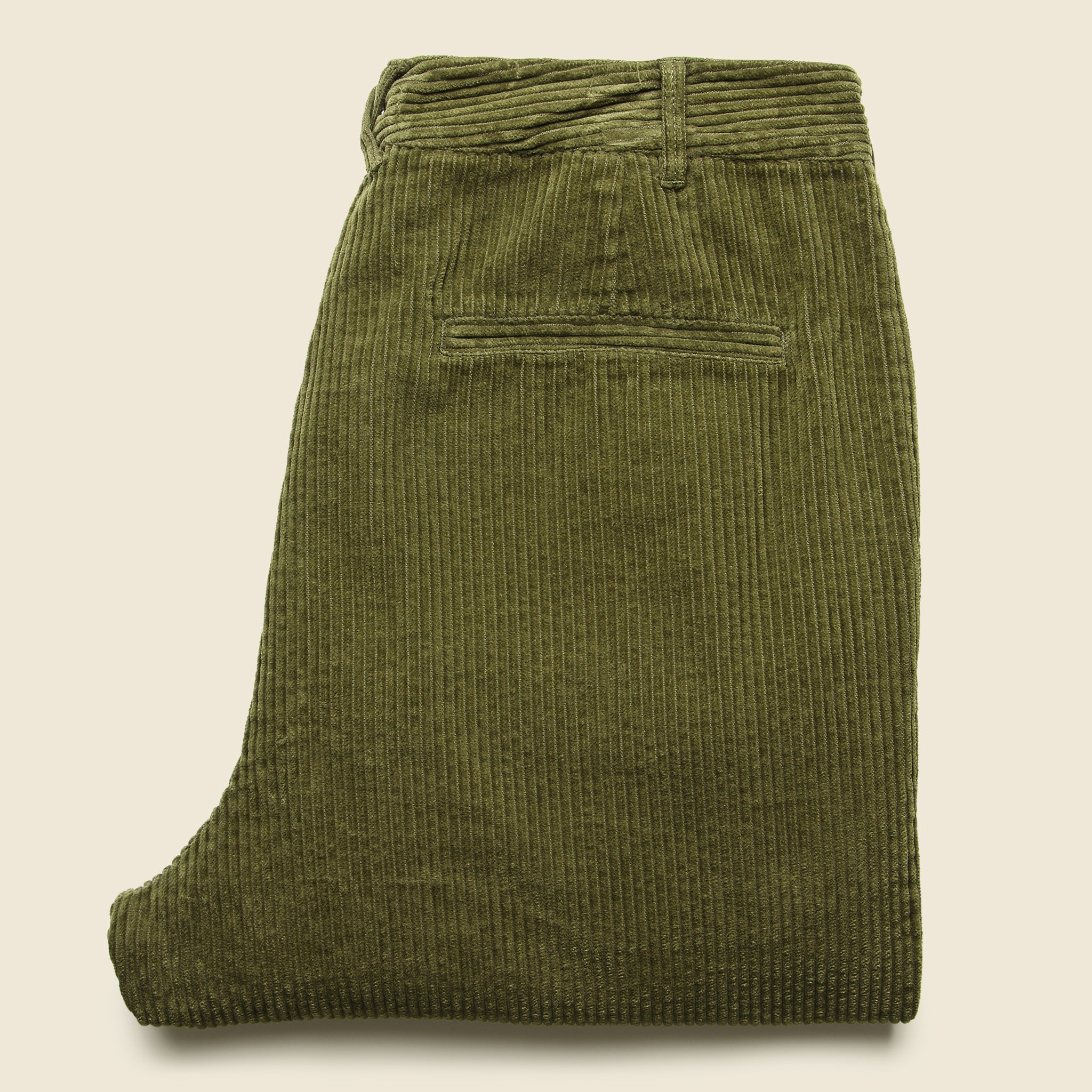 Rugged Corduroy Standard Pleated Pant - Olive - Alex Mill - STAG Provisions - Pants - Corduroy