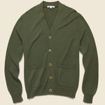 Superfine Merino Cardigan - Olive - Alex Mill - STAG Provisions - Tops - Sweater