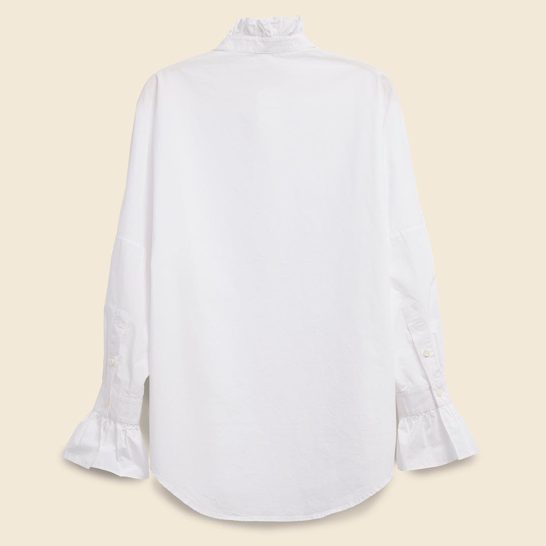 Easy Ruffle Shirt - White Poplin - Alex Mill - STAG Provisions - W - Tops - L/S Woven