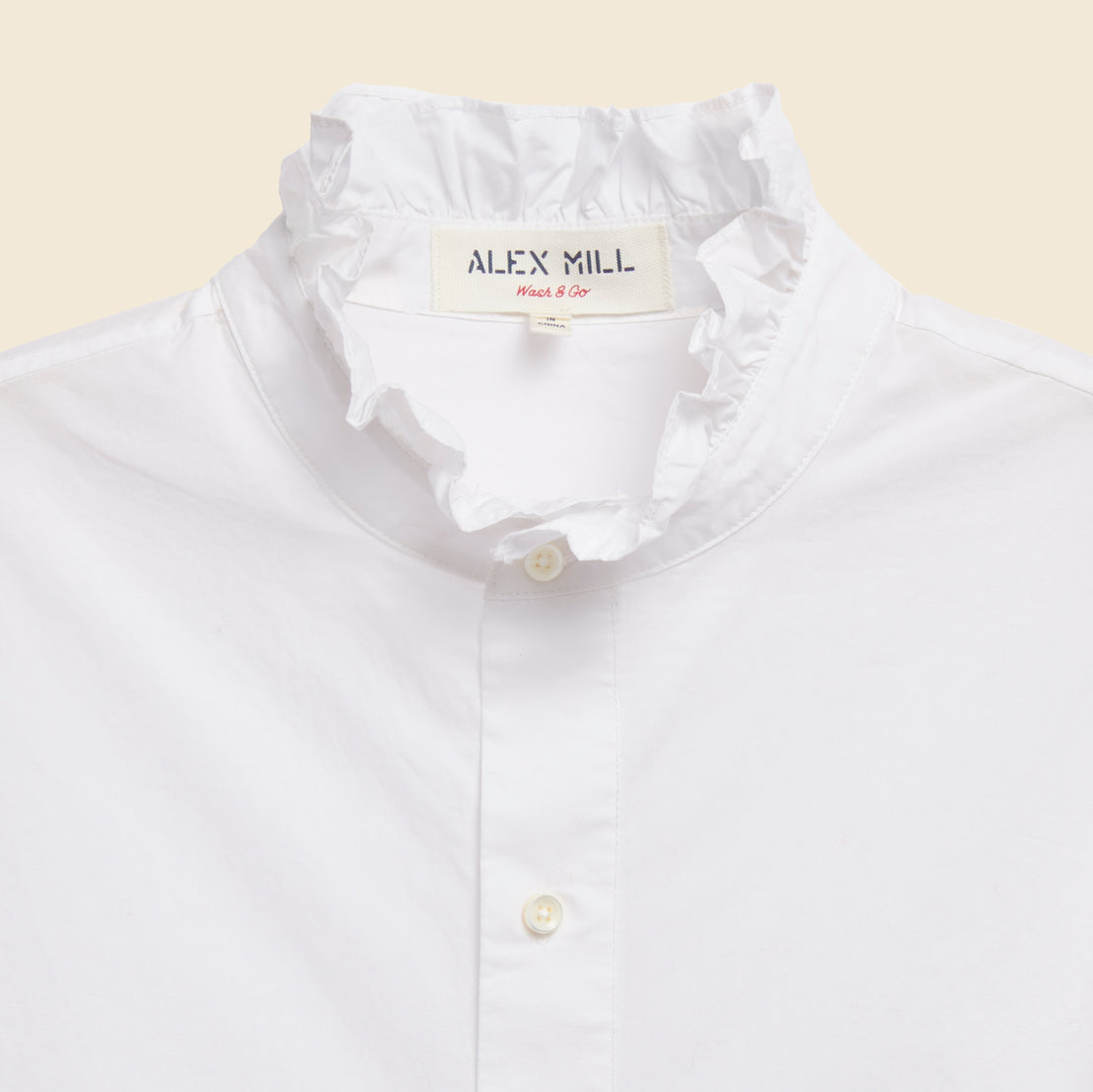 Easy Ruffle Shirt - White Poplin - Alex Mill - STAG Provisions - W - Tops - L/S Woven