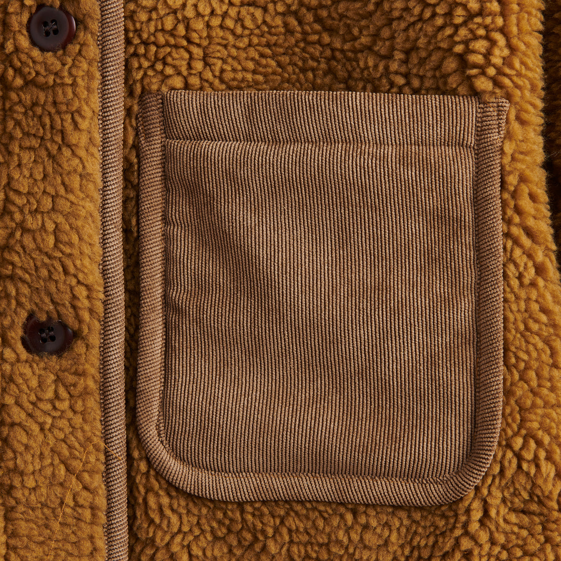 Sherpa Fleece Jacket - Golden Khaki