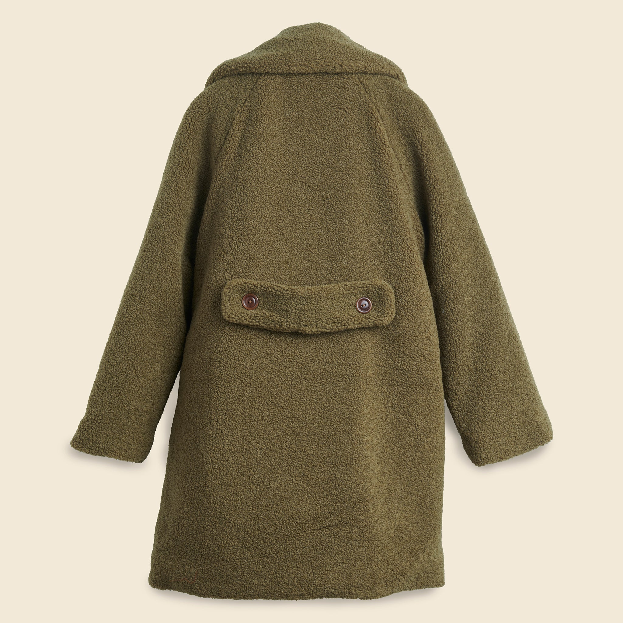 
                          Jacob Sherpa Coat - Olive Bark - Alex Mill - STAG Provisions - W - Outerwear - Coat/Jacket
                        