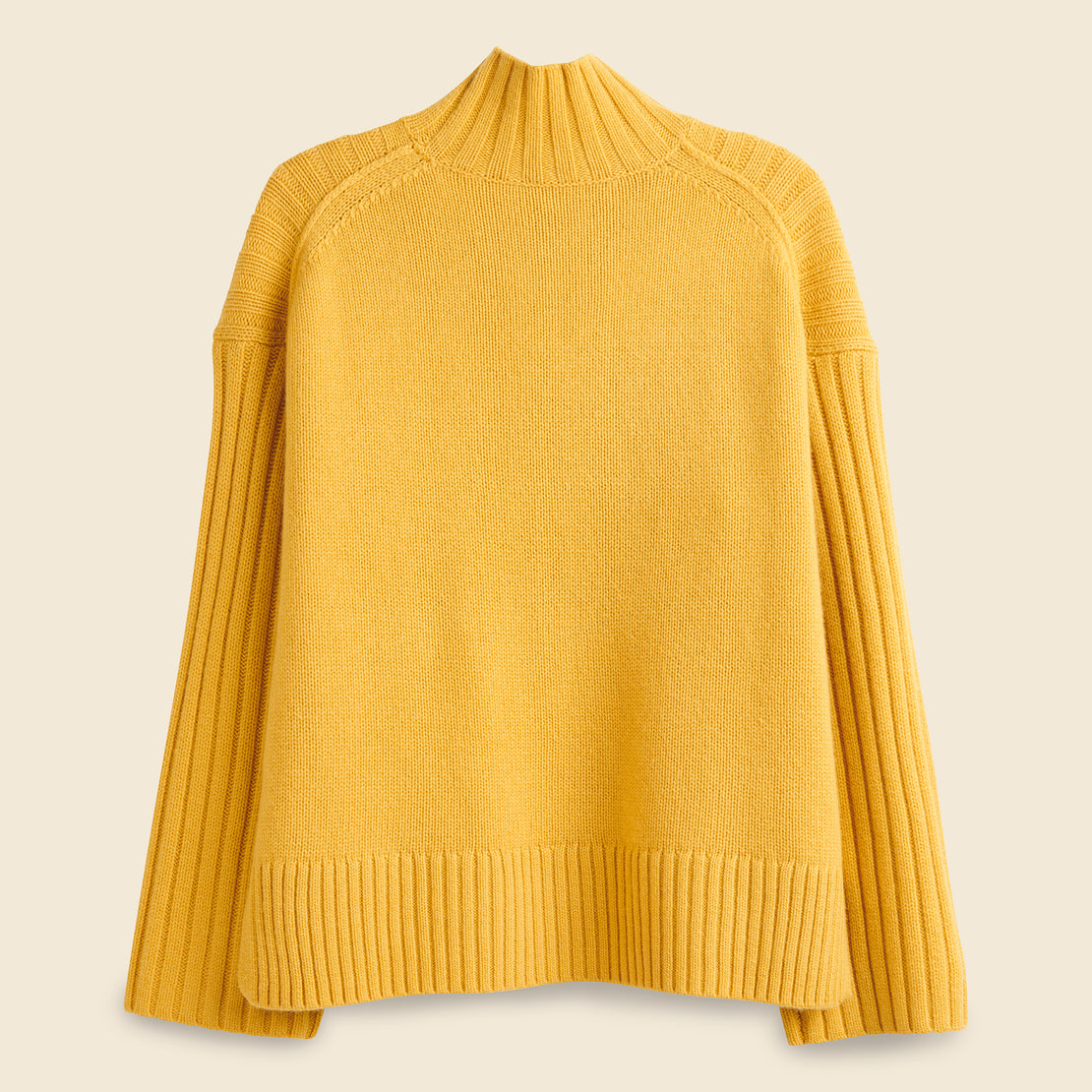 Chaley Rib Mock Neck Sweater - Gold - Alex Mill - STAG Provisions - W - Tops - Sweater