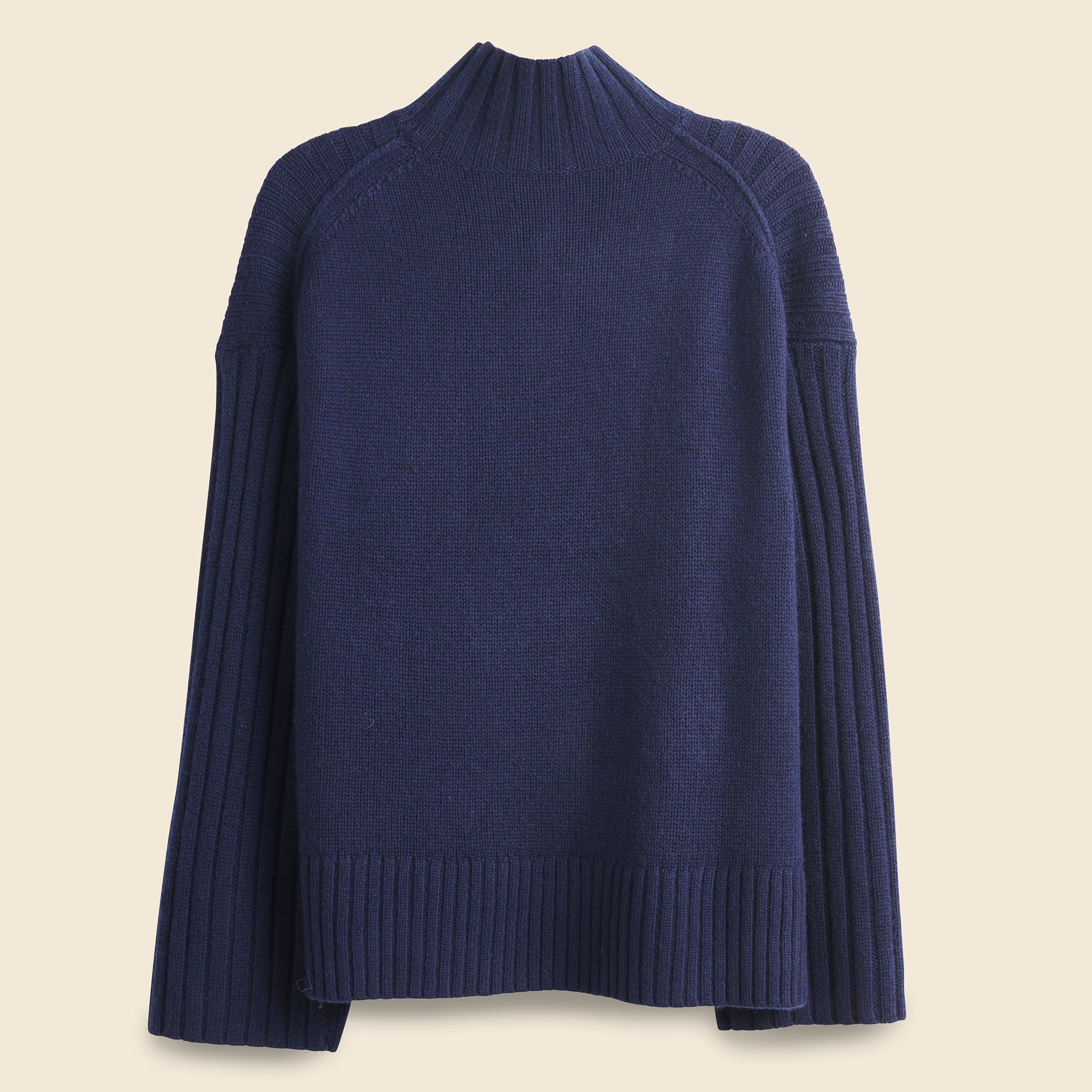 
                          Chaley Rib Mock Neck Sweater - Dark Navy - Alex Mill - STAG Provisions - W - Tops - Sweater
                        