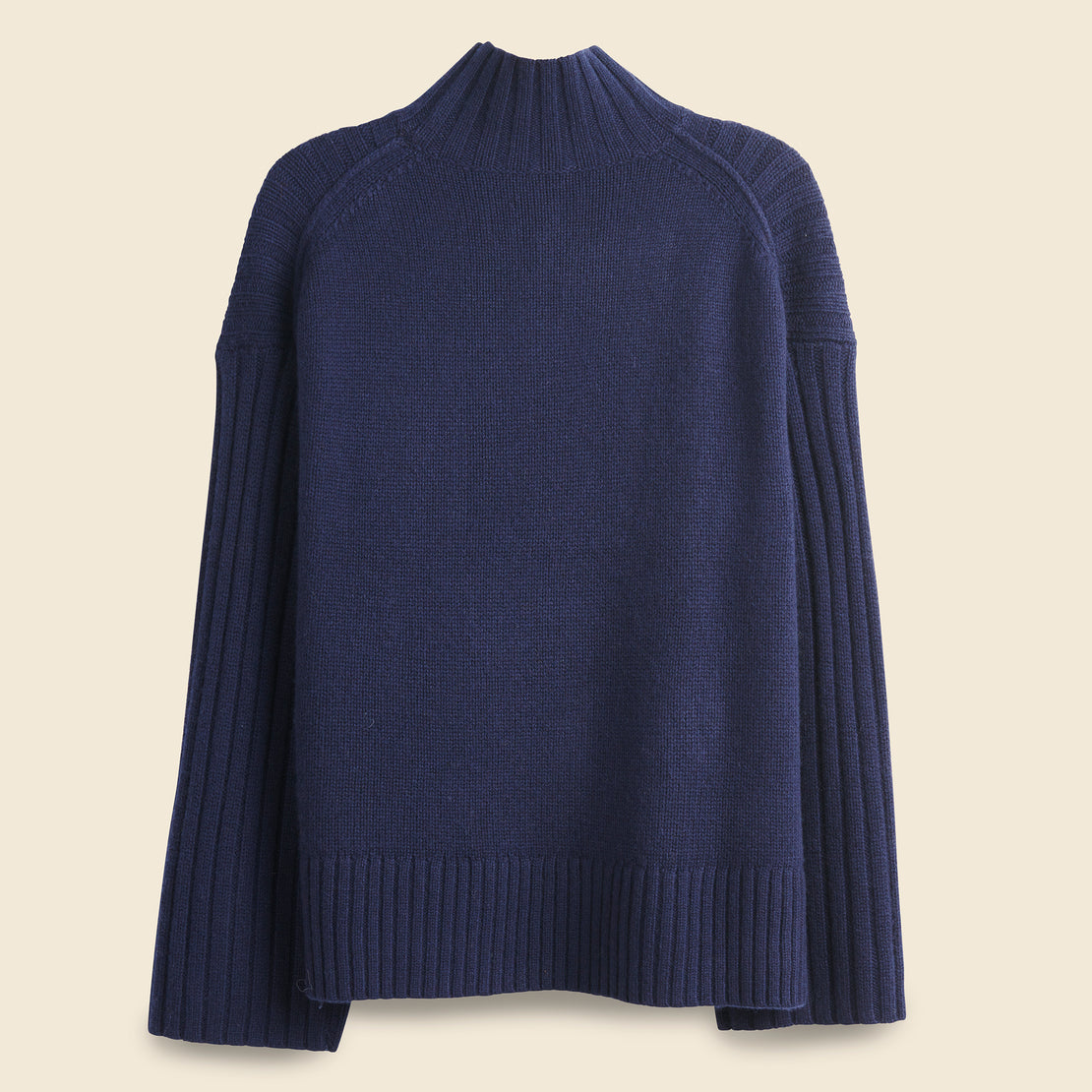 Chaley Rib Mock Neck Sweater - Dark Navy - Alex Mill - STAG Provisions - W - Tops - Sweater