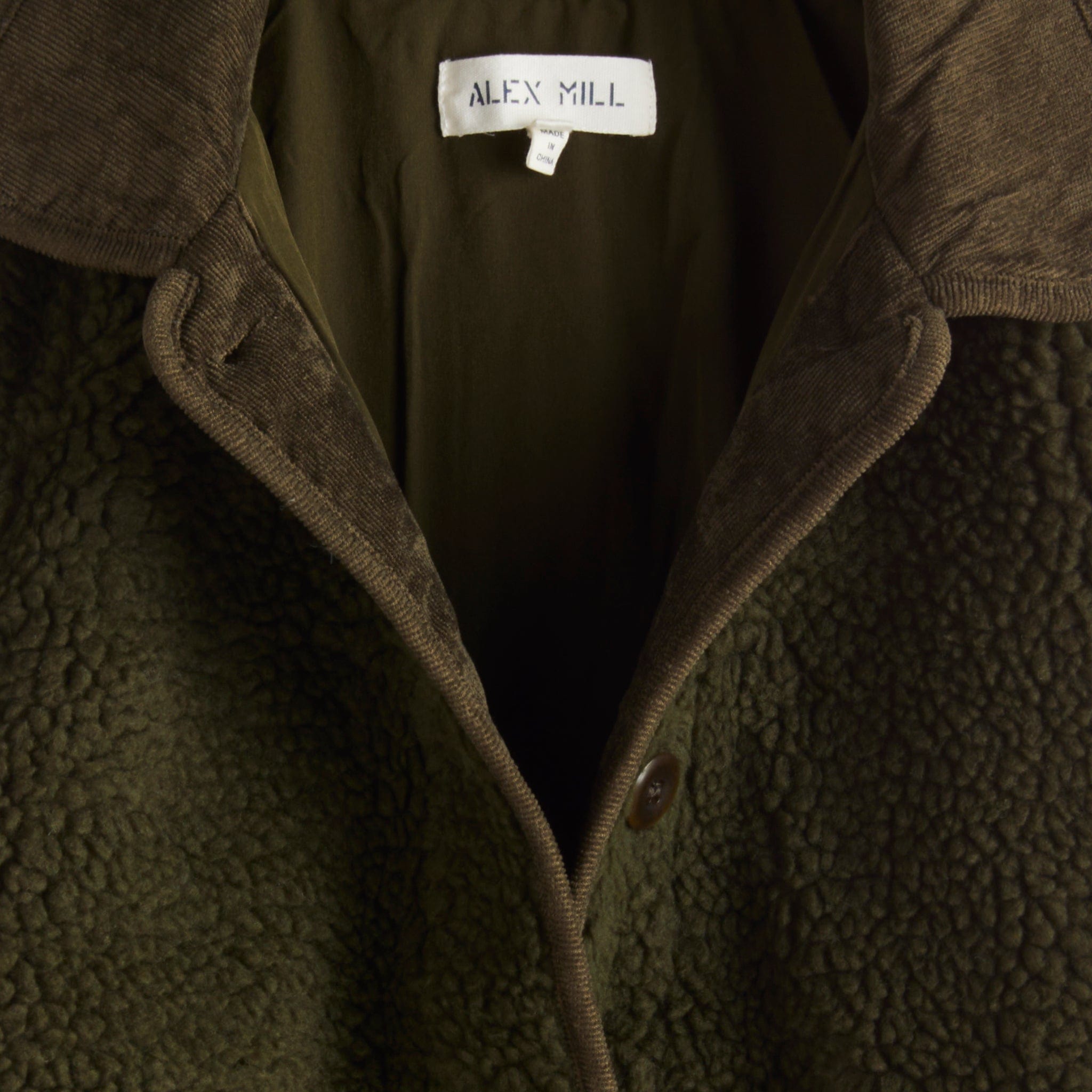 
                          Sherpa Fleece Jacket - Military Olive - Alex Mill - STAG Provisions - W - Outerwear - Coat/Jacket
                        