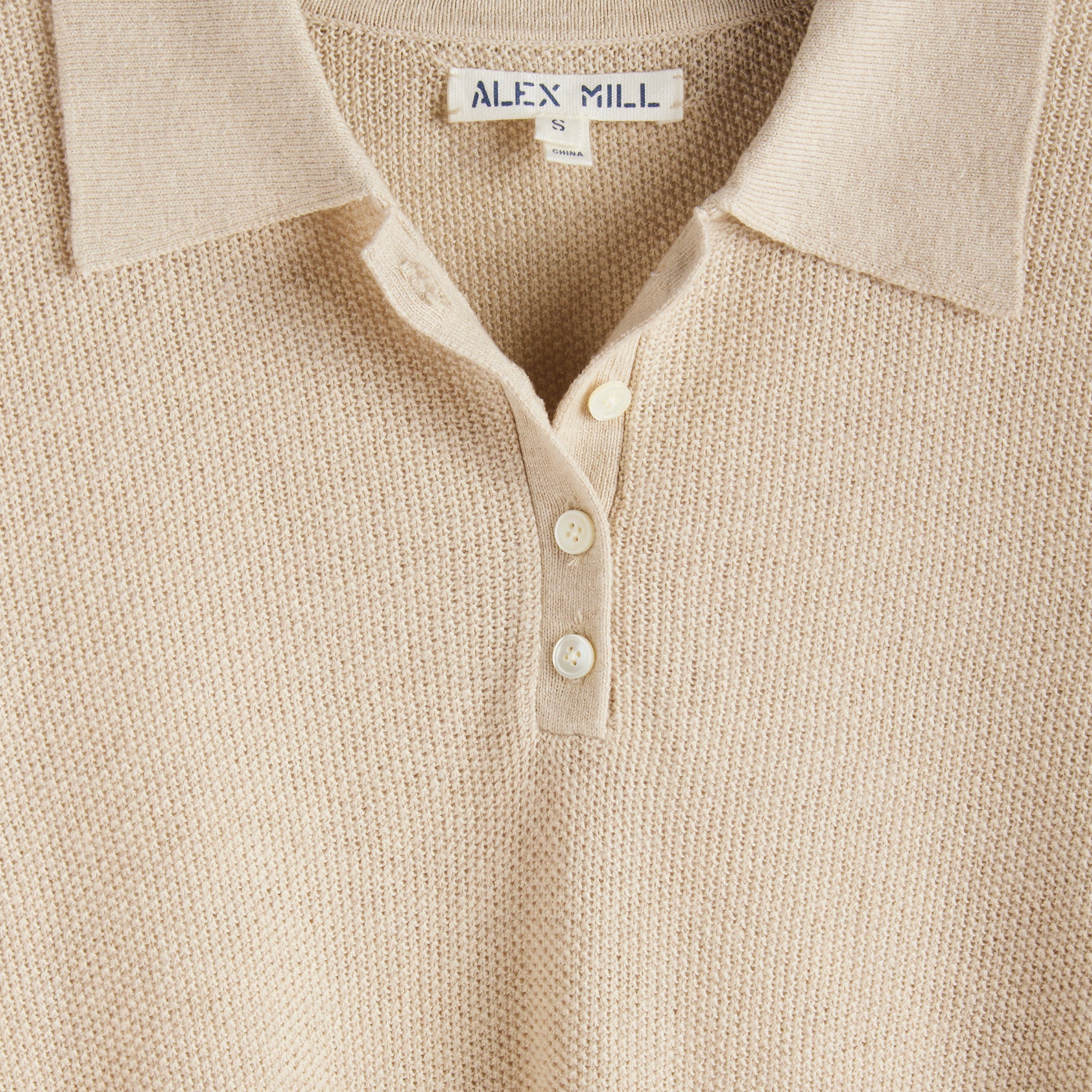 
                          Alice Polo Sweater - Driftwood - Alex Mill - STAG Provisions - W - Tops - Sweater
                        