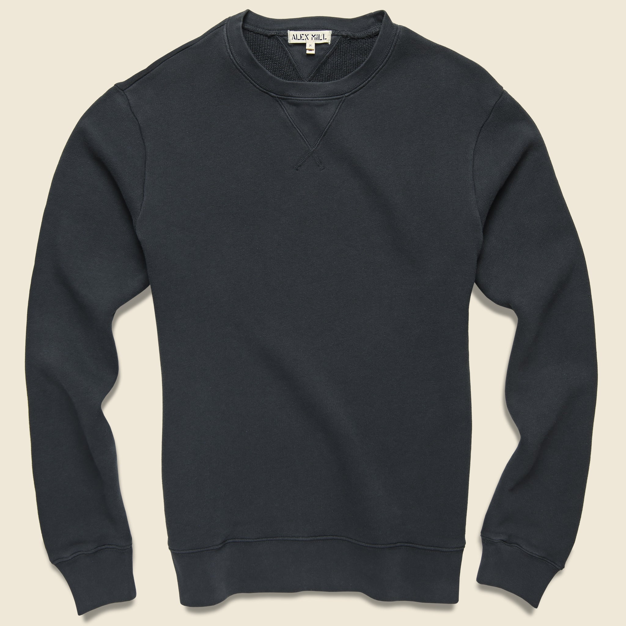 French Terry Crew Sweatshirt - Washed Black - Alex Mill - STAG Provisions - Tops - Fleece / Sweatshirt