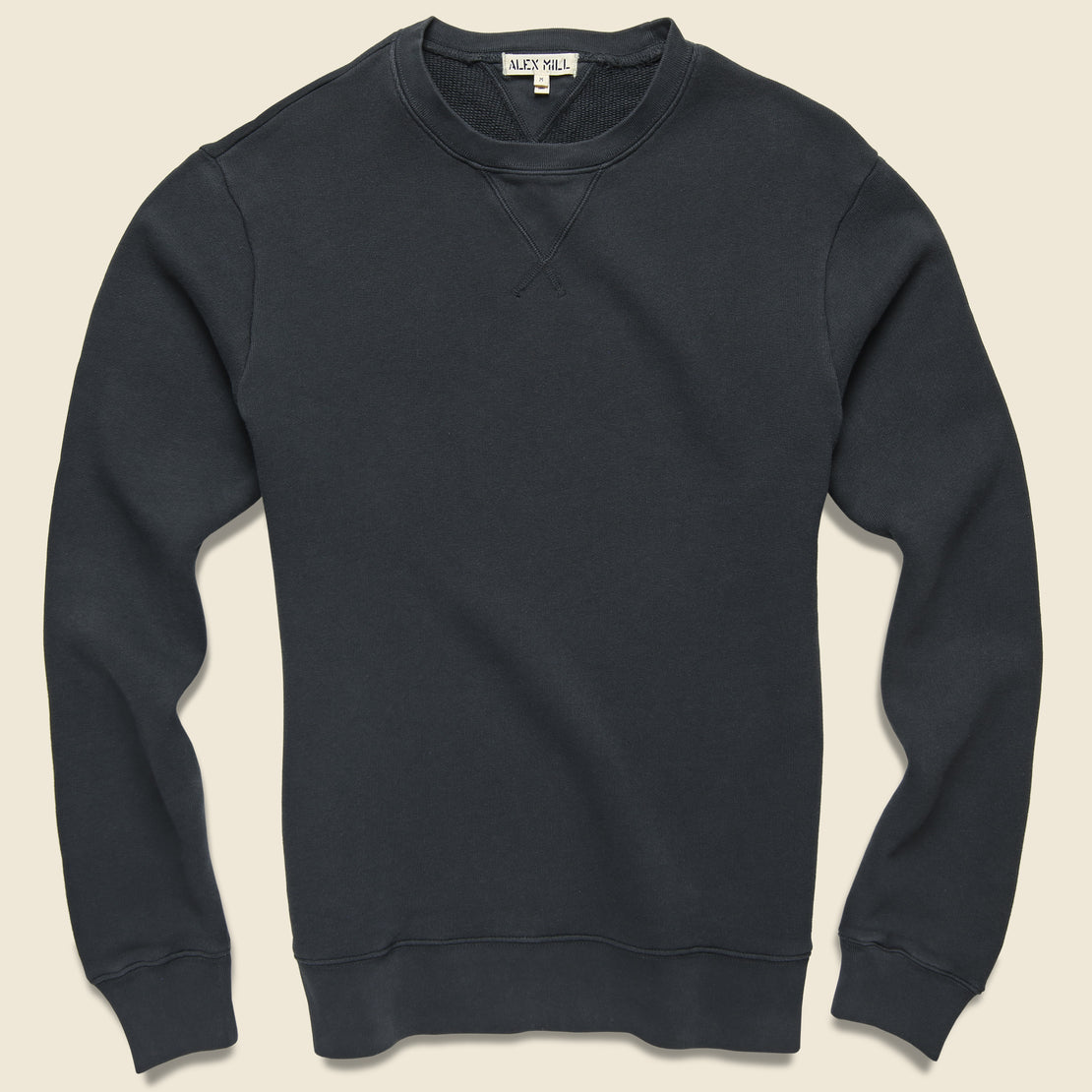 Alex Mill French Terry Crew Sweatshirt - Washed Black