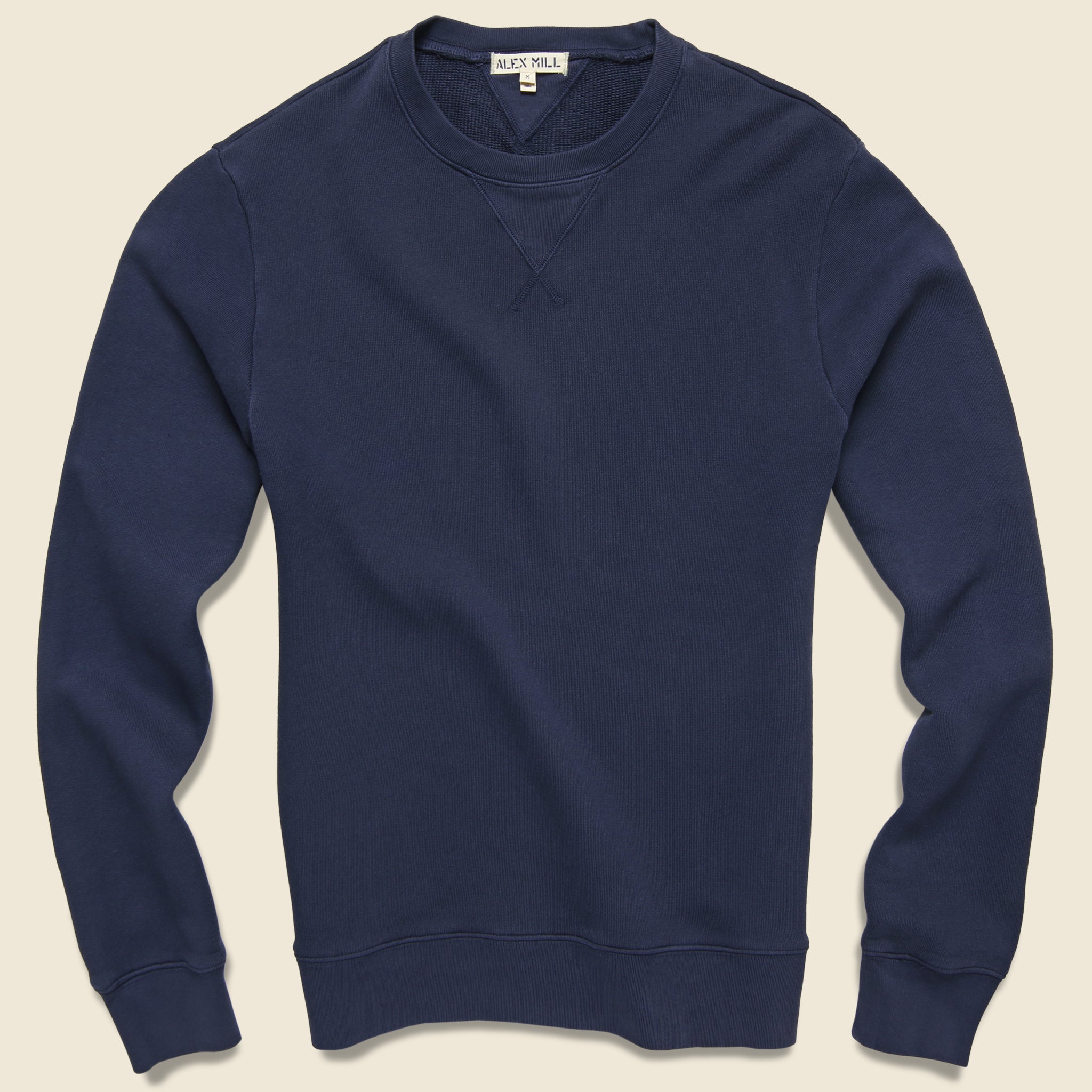 French Terry Crew Sweatshirt - Navy - Alex Mill - STAG Provisions - Tops - Fleece / Sweatshirt