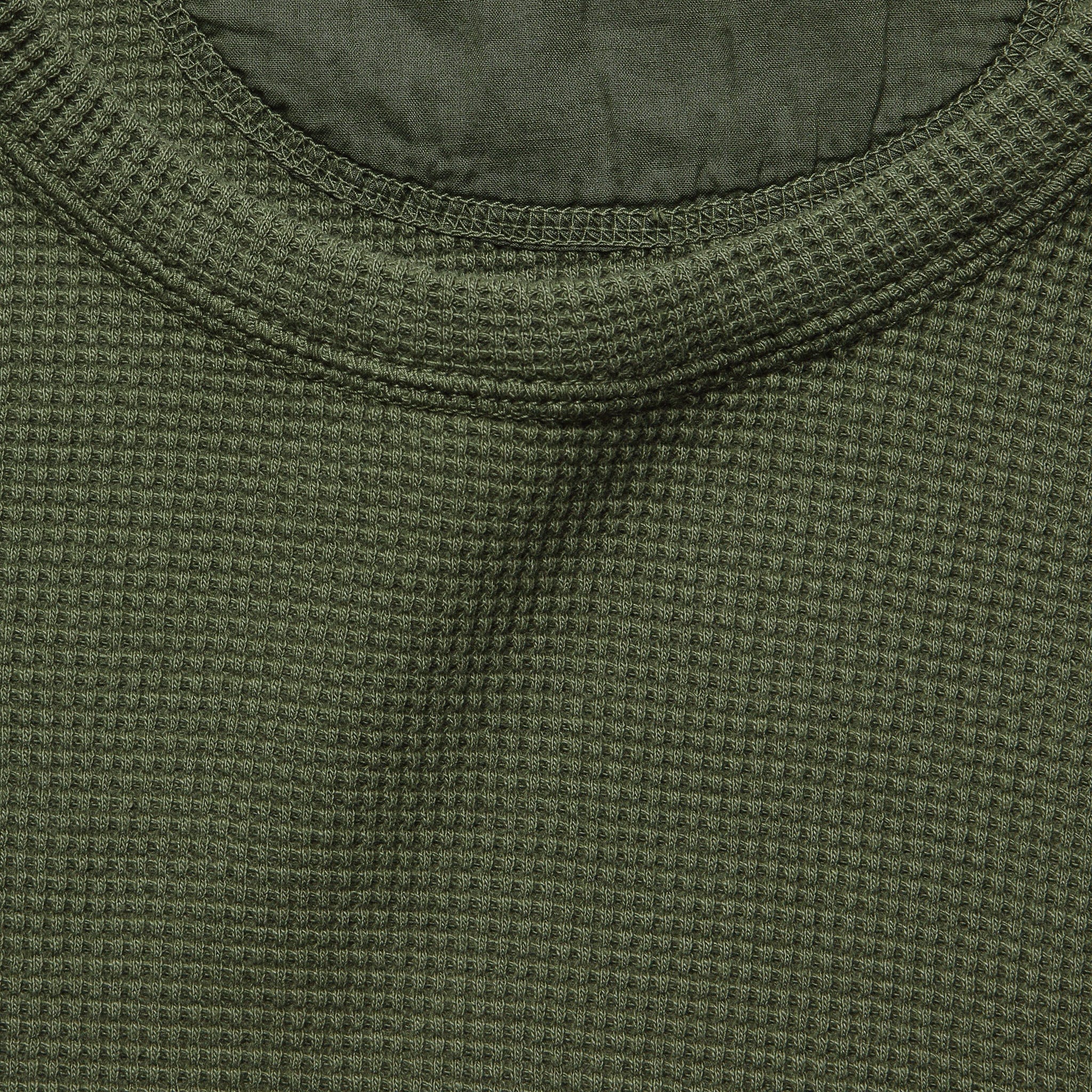 
                          Waffle Crewneck - Deep Olive - Alex Mill - STAG Provisions - Tops - L/S Knit
                        