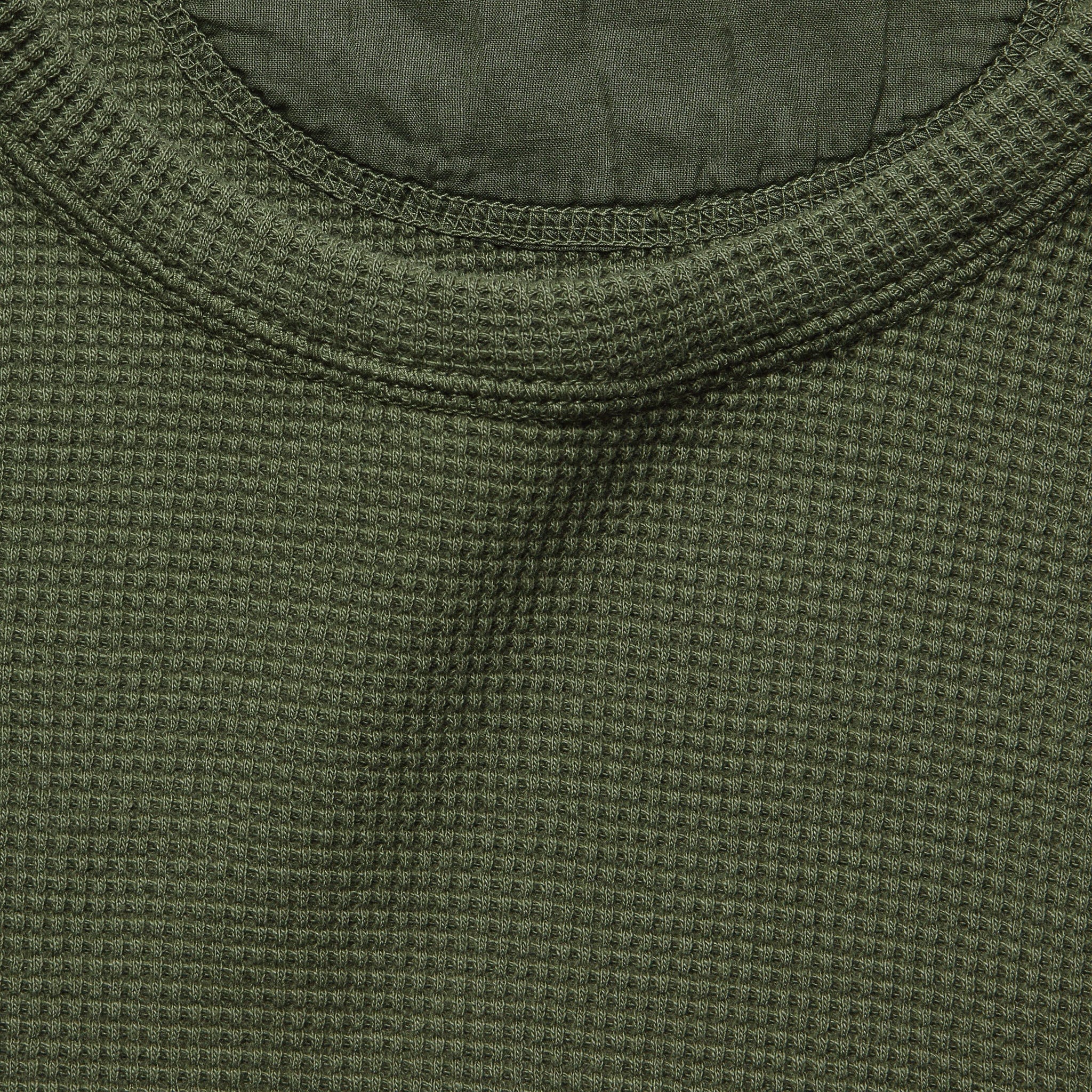 Waffle Crewneck - Deep Olive - Alex Mill - STAG Provisions - Tops - L/S Knit