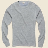 Waffle Crewneck - Heather Grey - Alex Mill - STAG Provisions - Tops - L/S Knit