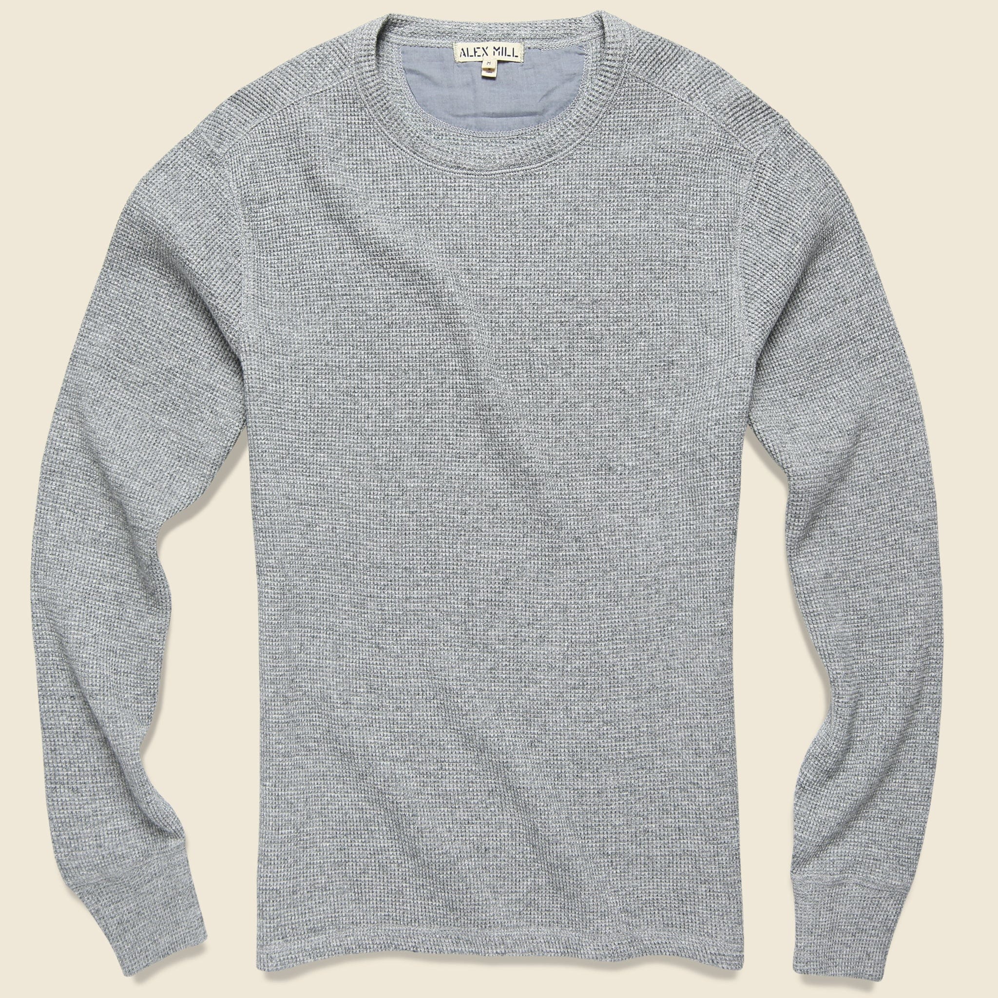 Waffle Crewneck - Heather Grey - Alex Mill - STAG Provisions - Tops - L/S Knit