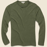 New Standard Slub Crew Tee - Deep Olive - Alex Mill - STAG Provisions - Tops - L/S Tee