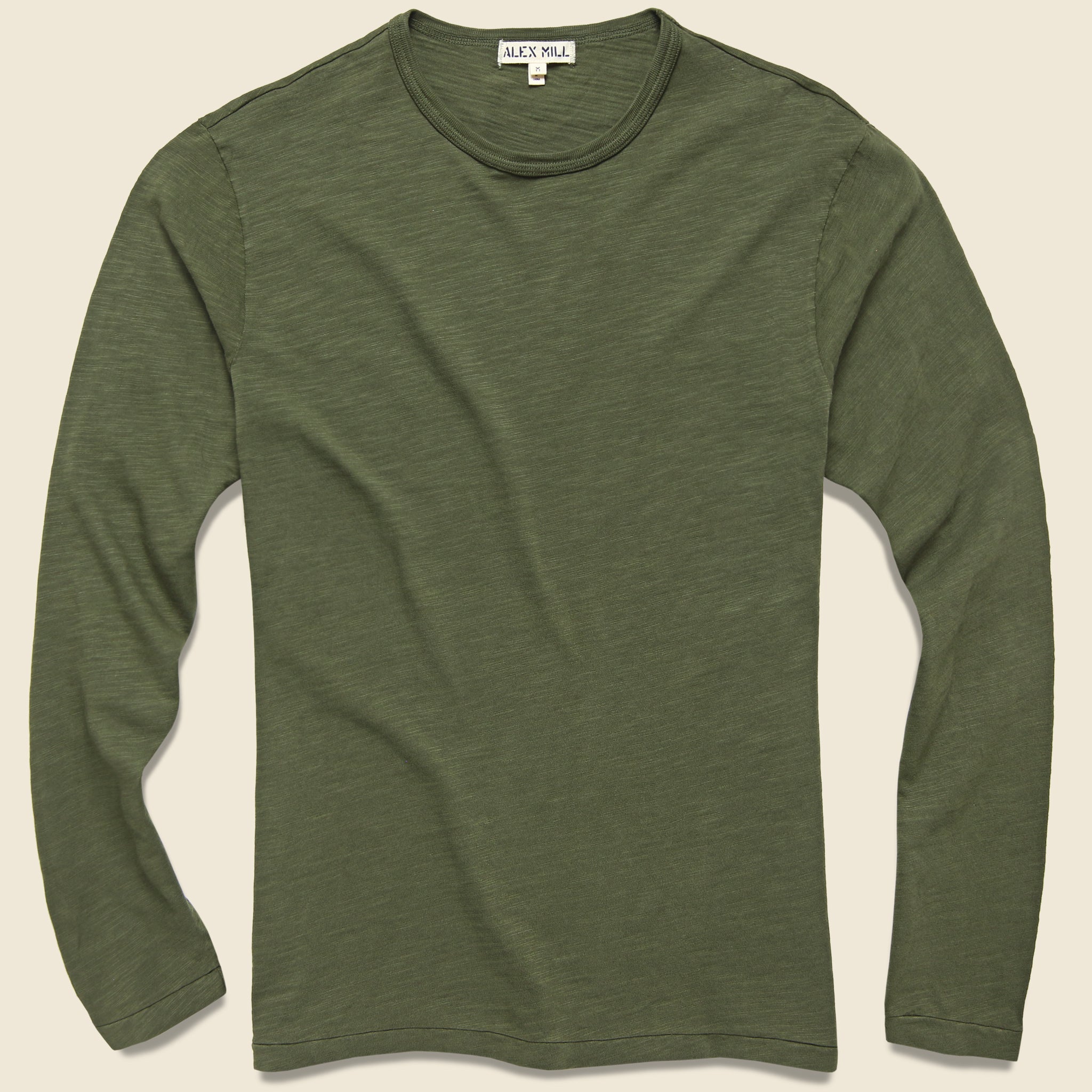New Standard Slub Crew Tee - Deep Olive - Alex Mill - STAG Provisions - Tops - L/S Tee