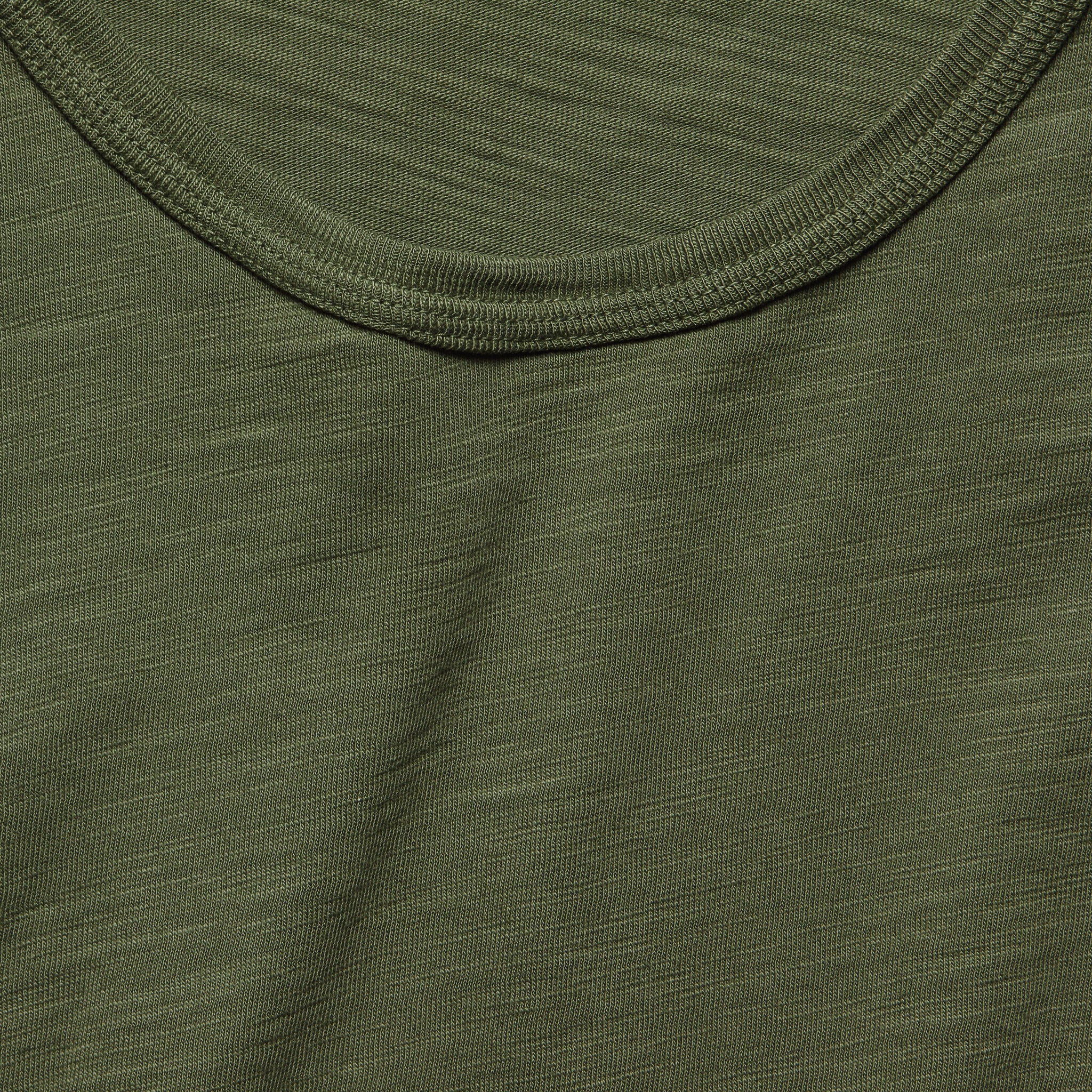 New Standard Slub Crew Tee - Deep Olive - Alex Mill - STAG Provisions - Tops - L/S Tee